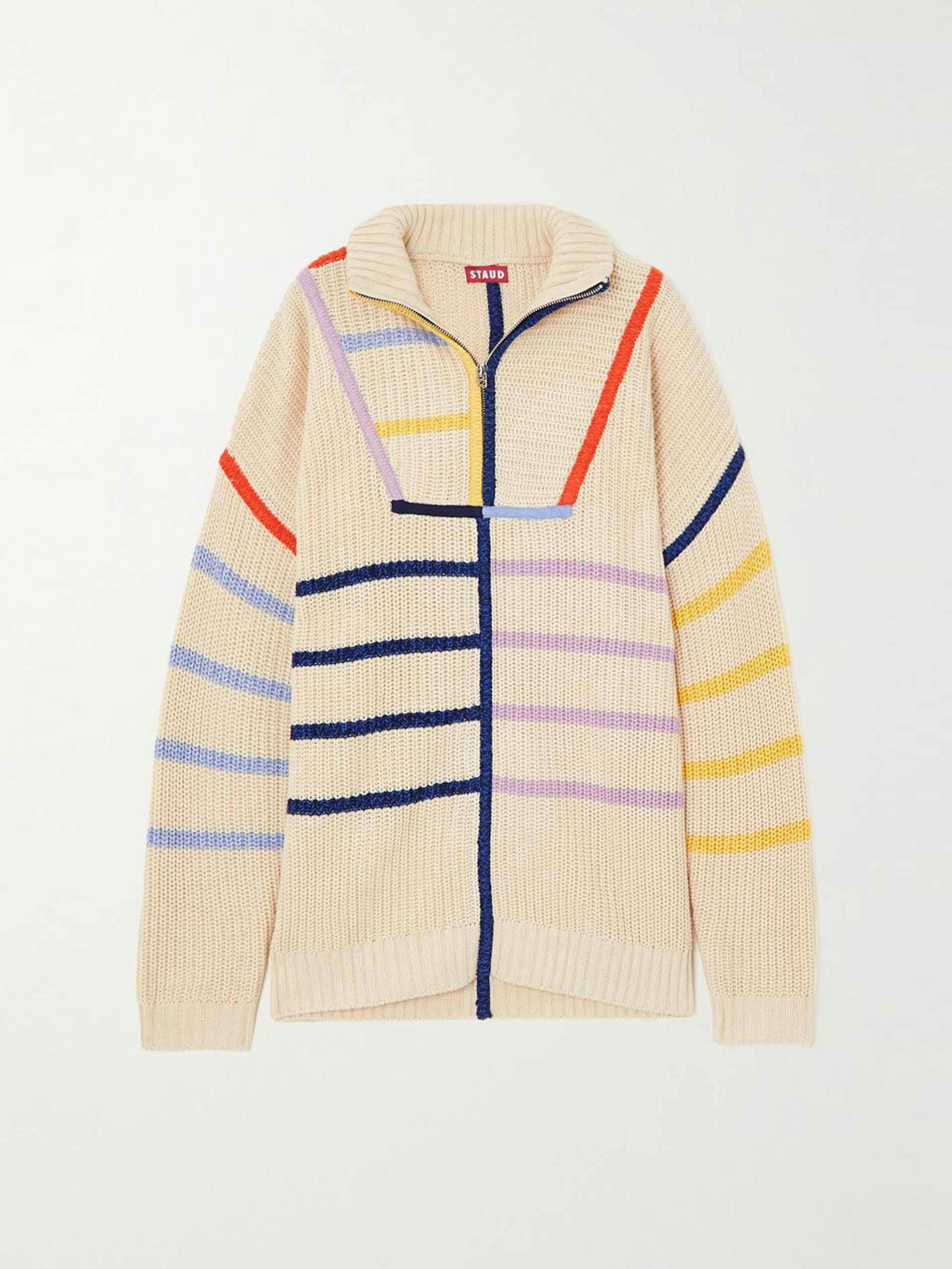 Striped cotton blend jumper