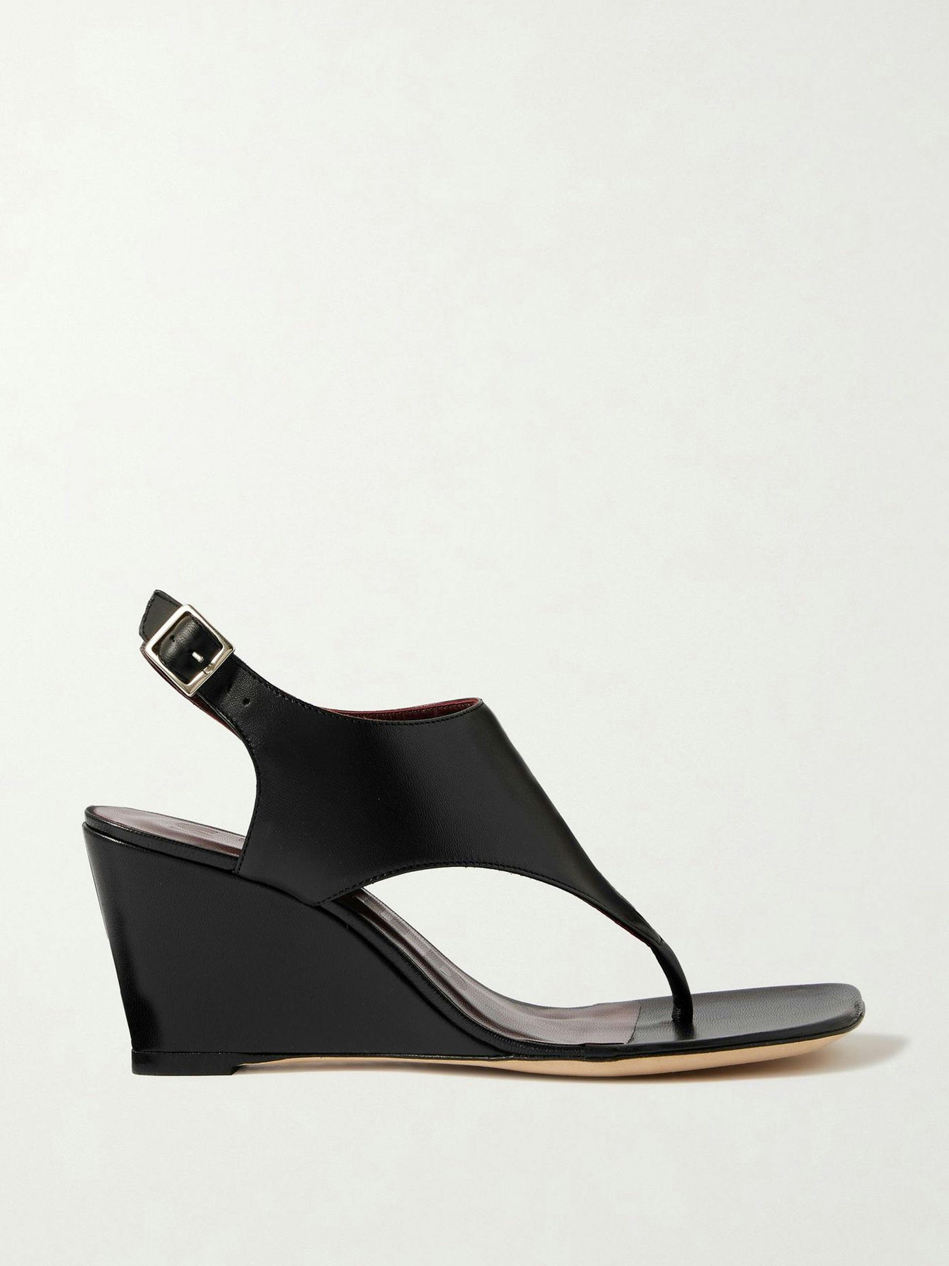 Alex leather wedge sandals