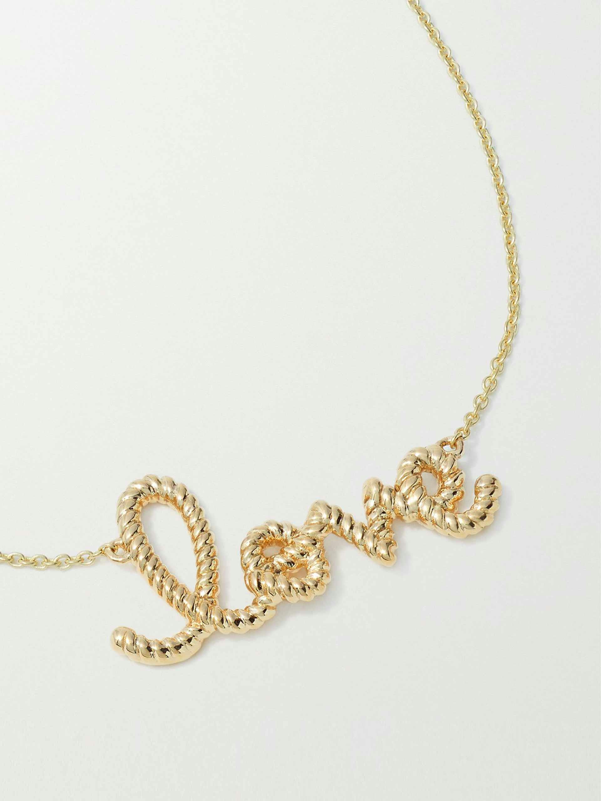 Medium Love 14-karat gold necklace