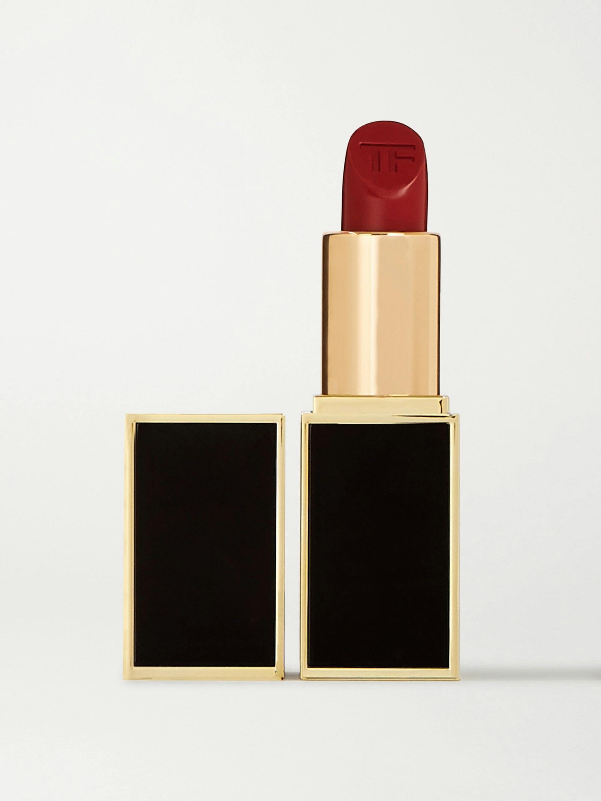 Red lipstick with matte finish