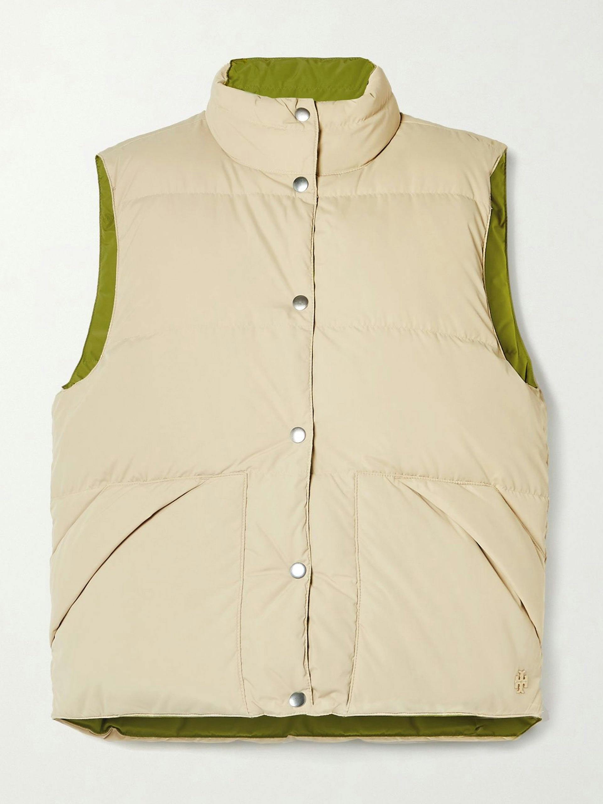 Reversible quilted shell down vest