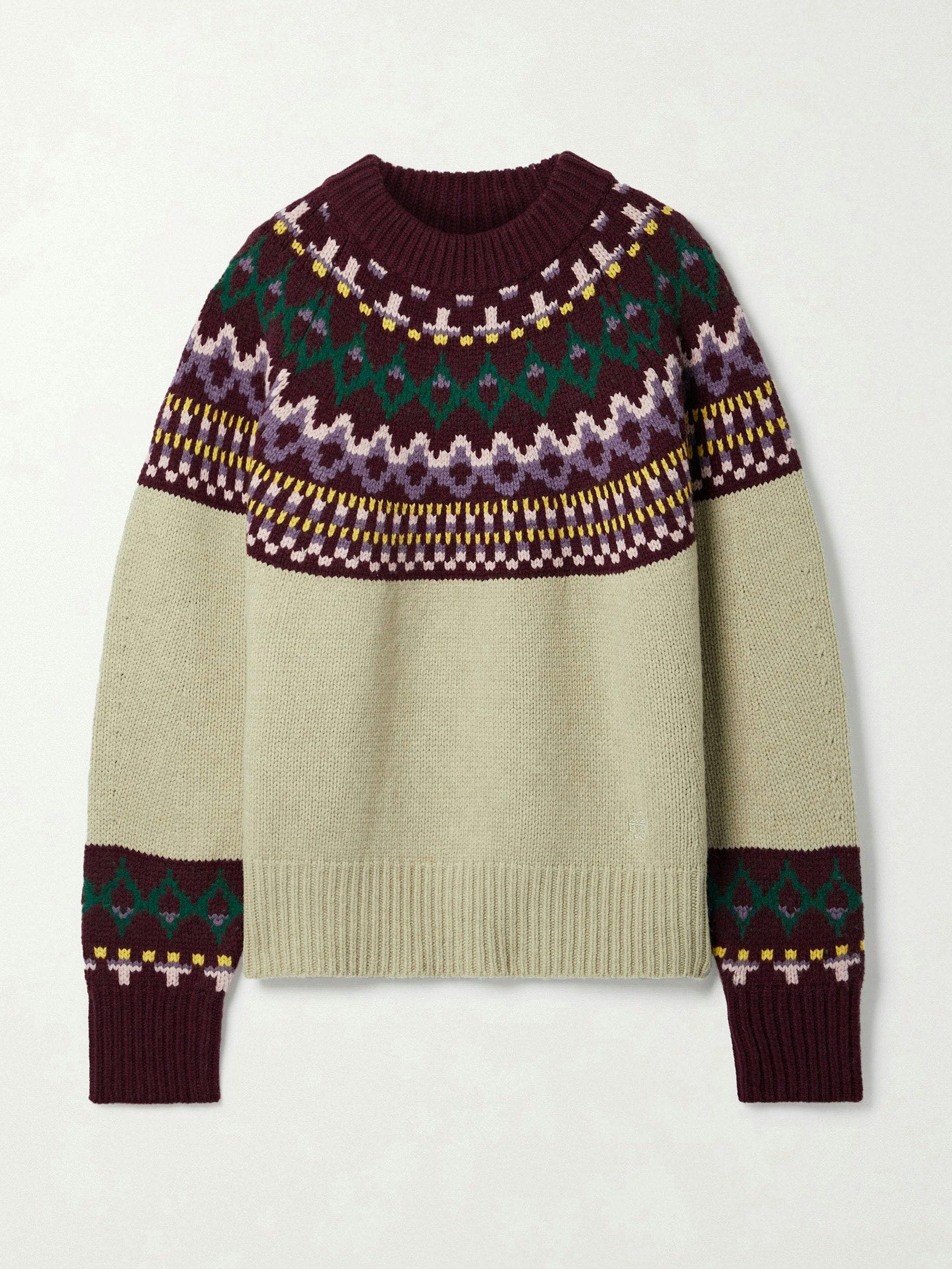 Multicoloured Fair Isle wool sweater
