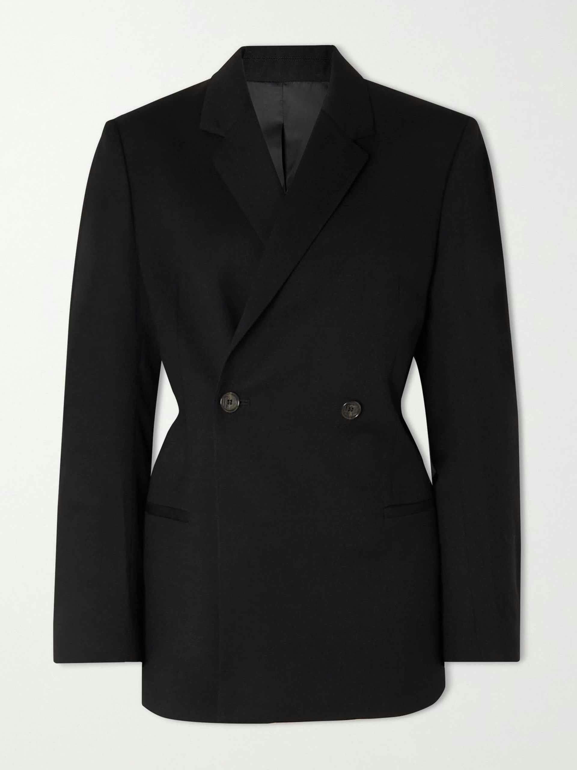 Double-breasted wool blazer