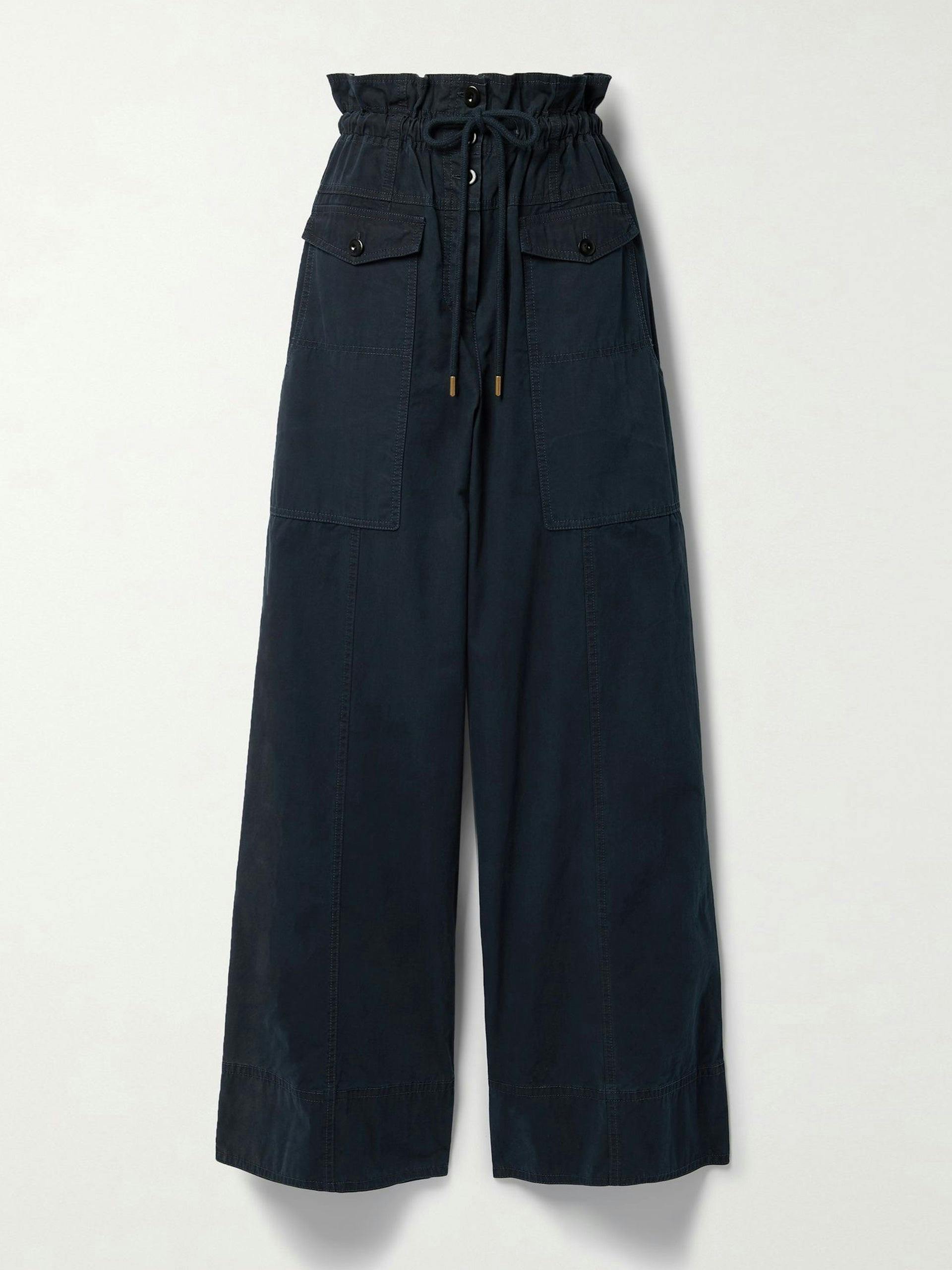 Navy canvas trousers