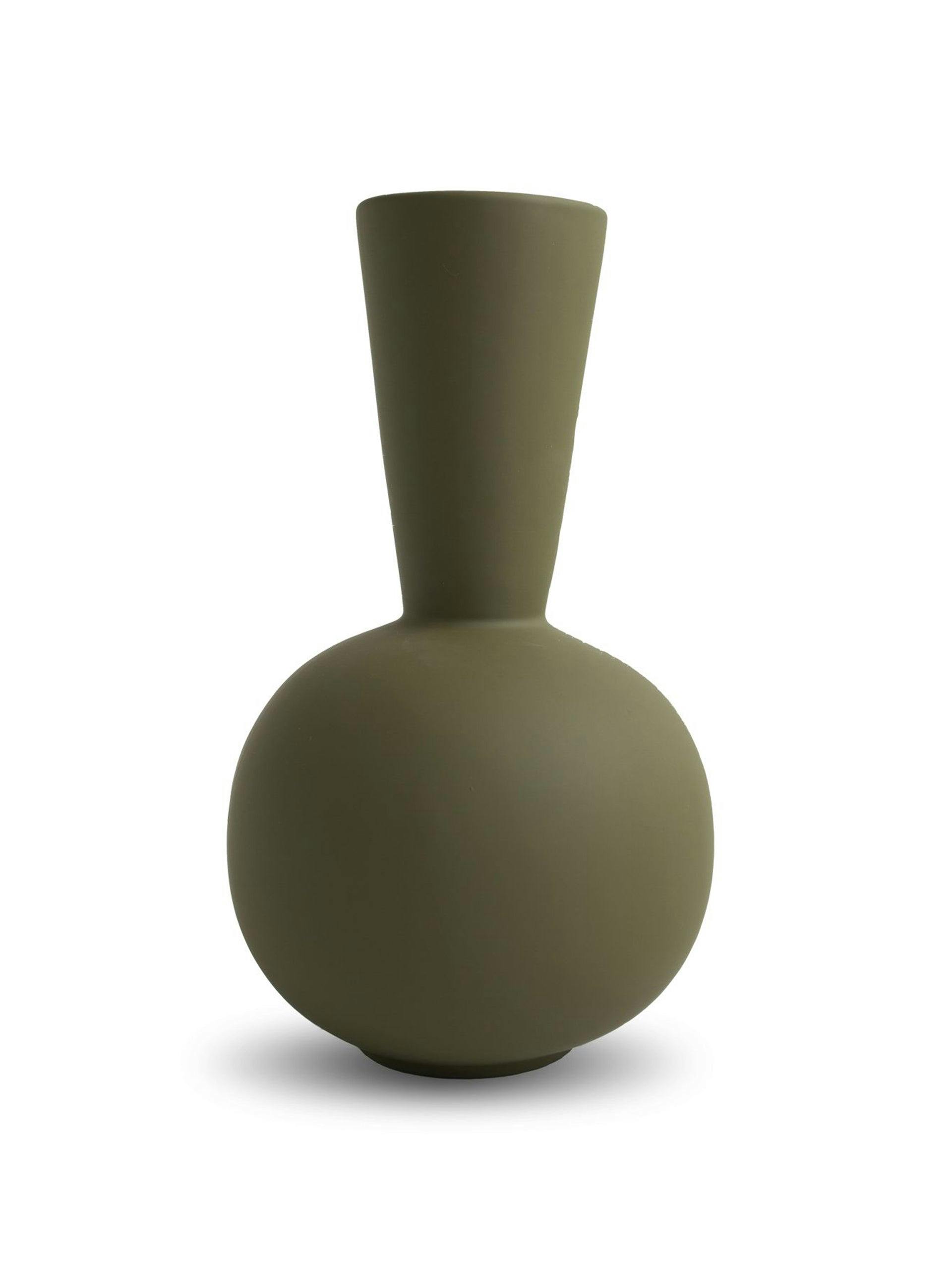 Green trumpet vase