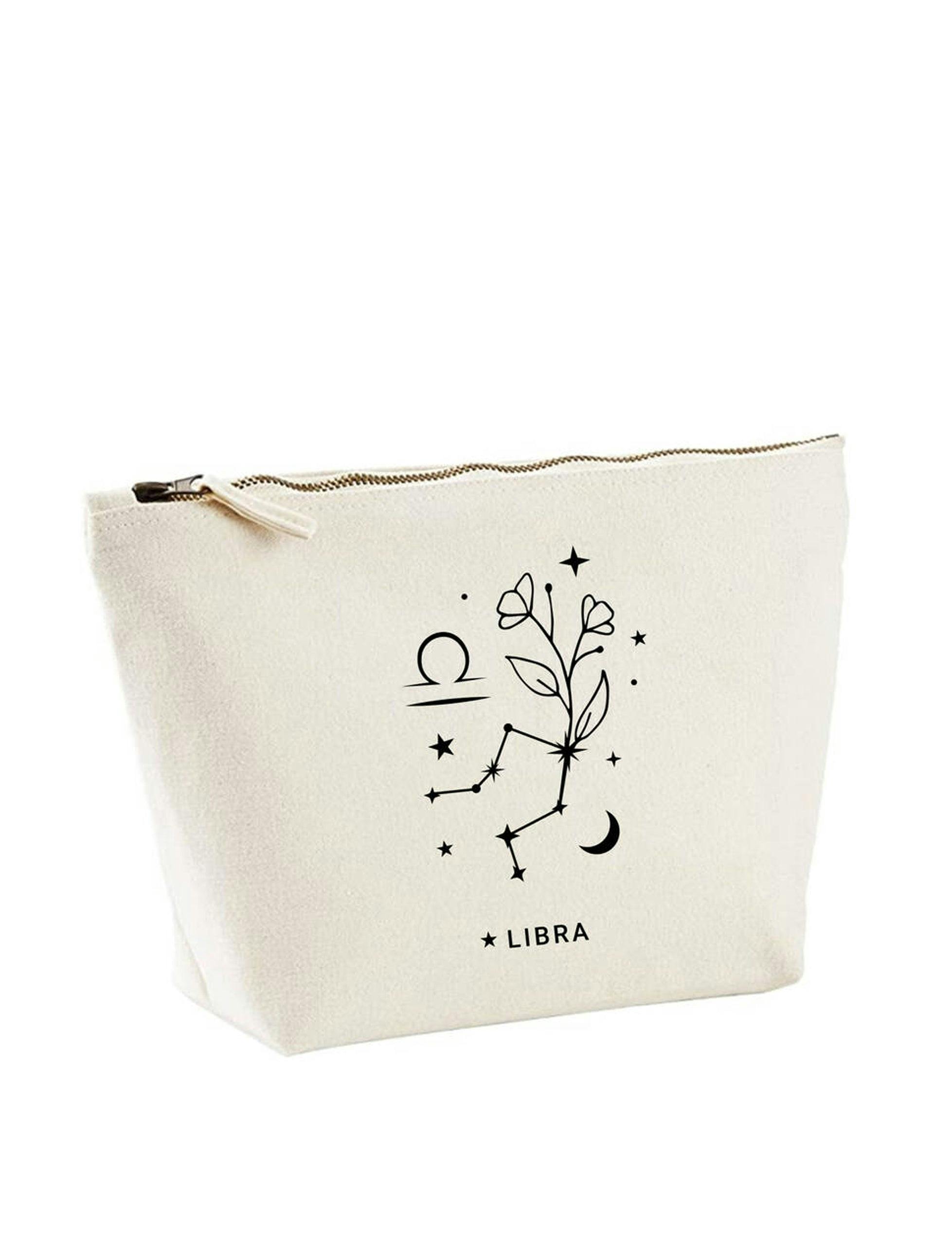 Libra star sign zodiac cosmetics bag