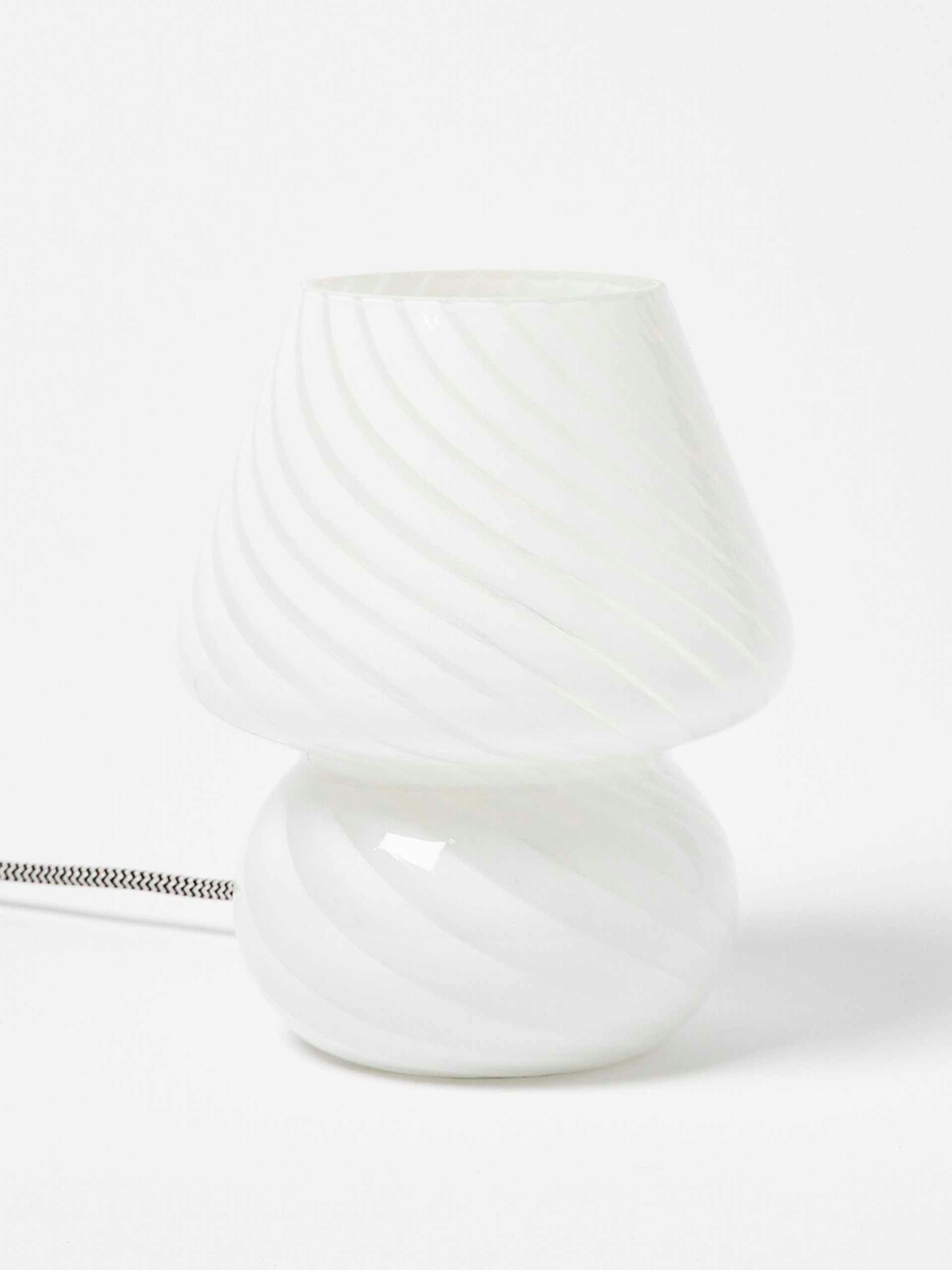 White swirl desk lamp