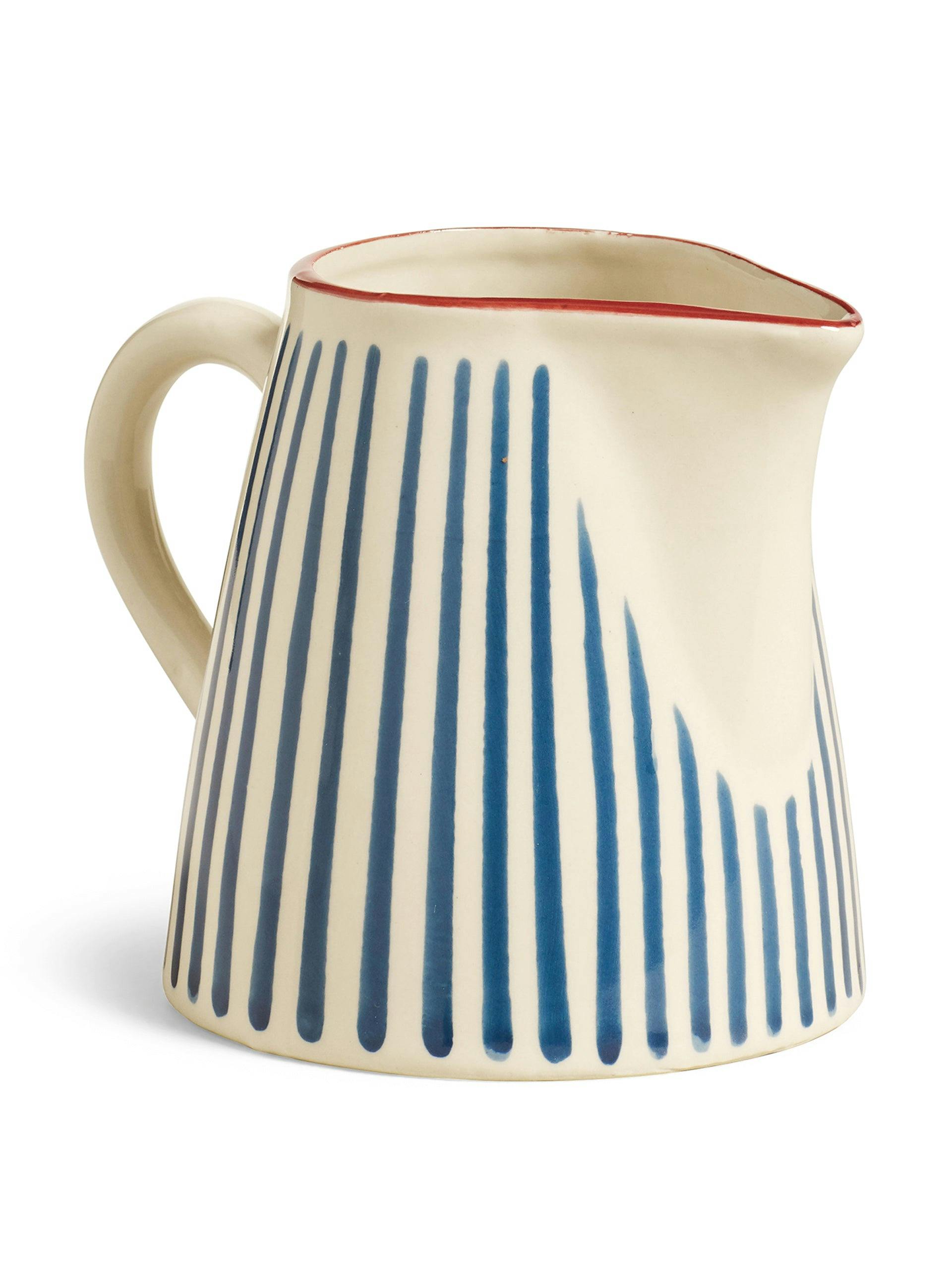 Blue striped jug