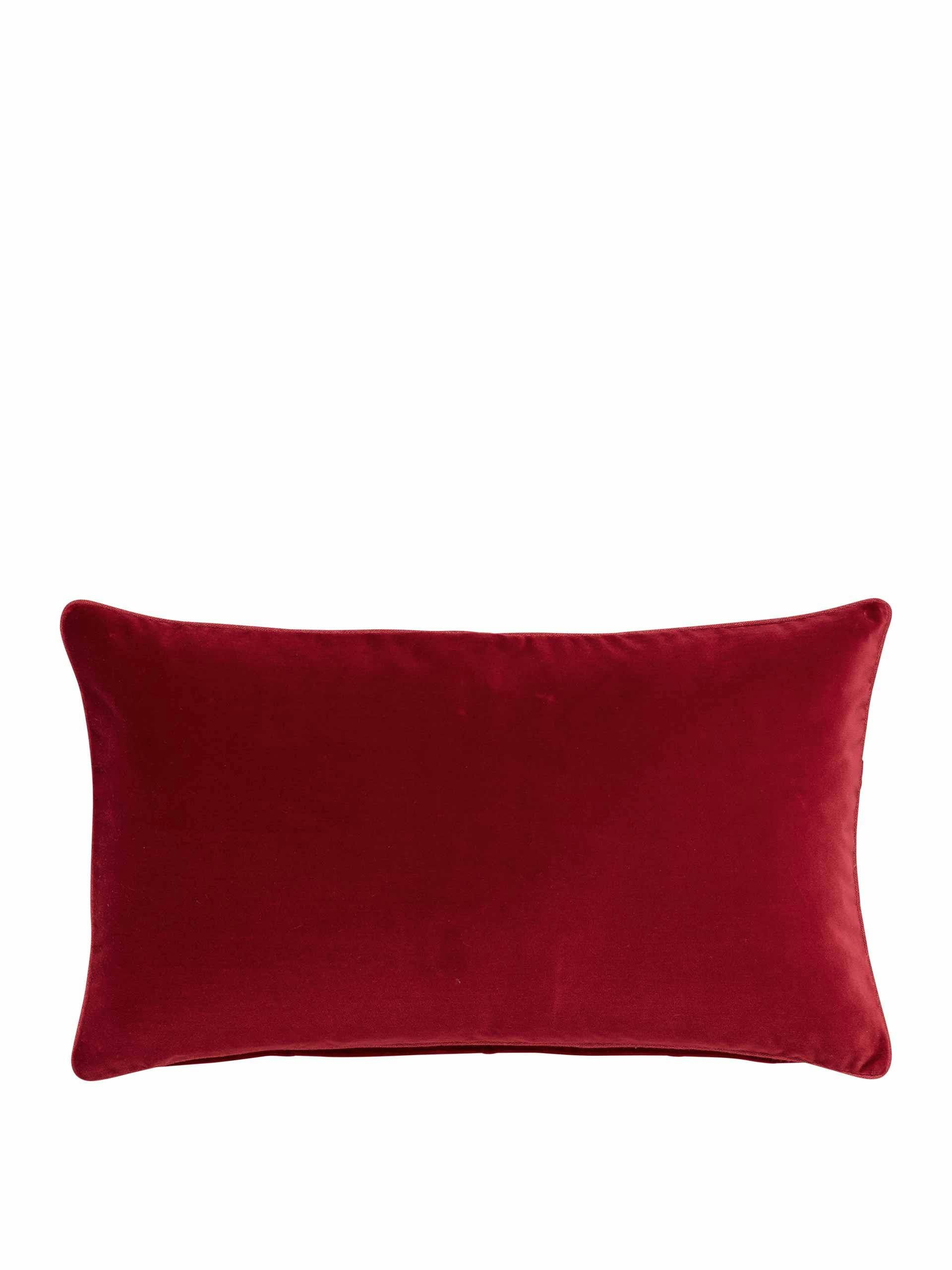 Red velvet cushion