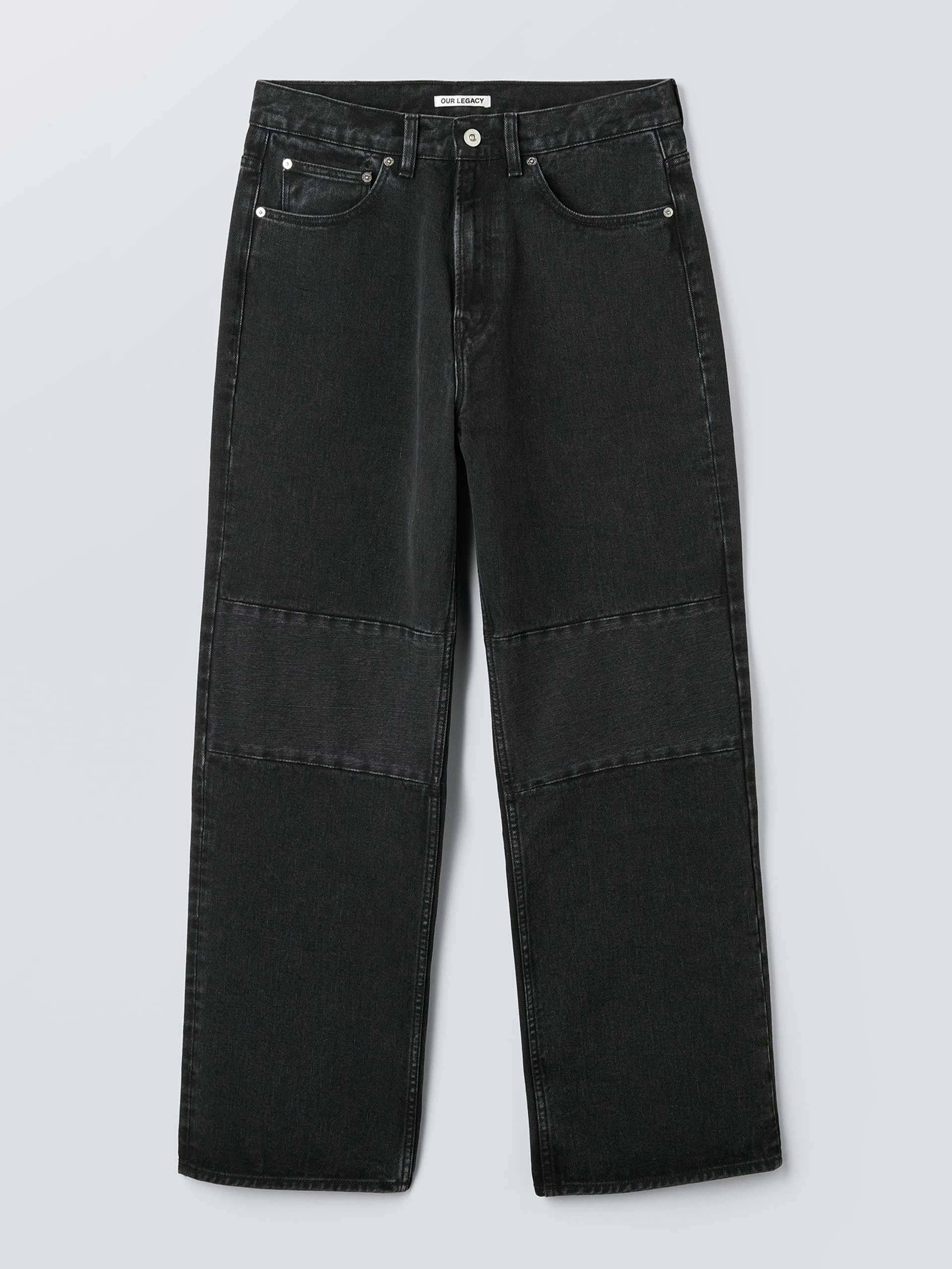 Washed black denim jeans