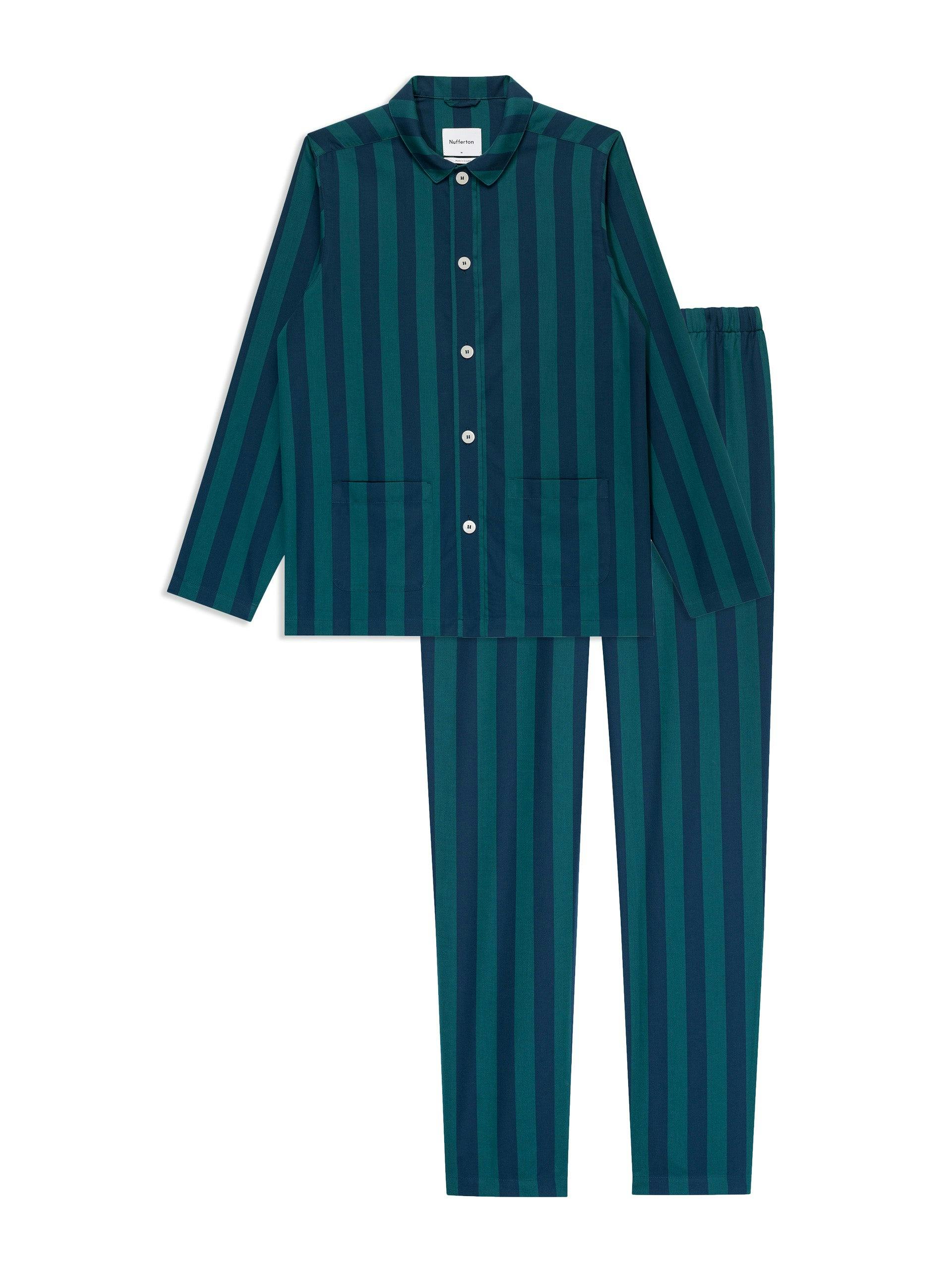 Blue and green stripe Uno pyjama set