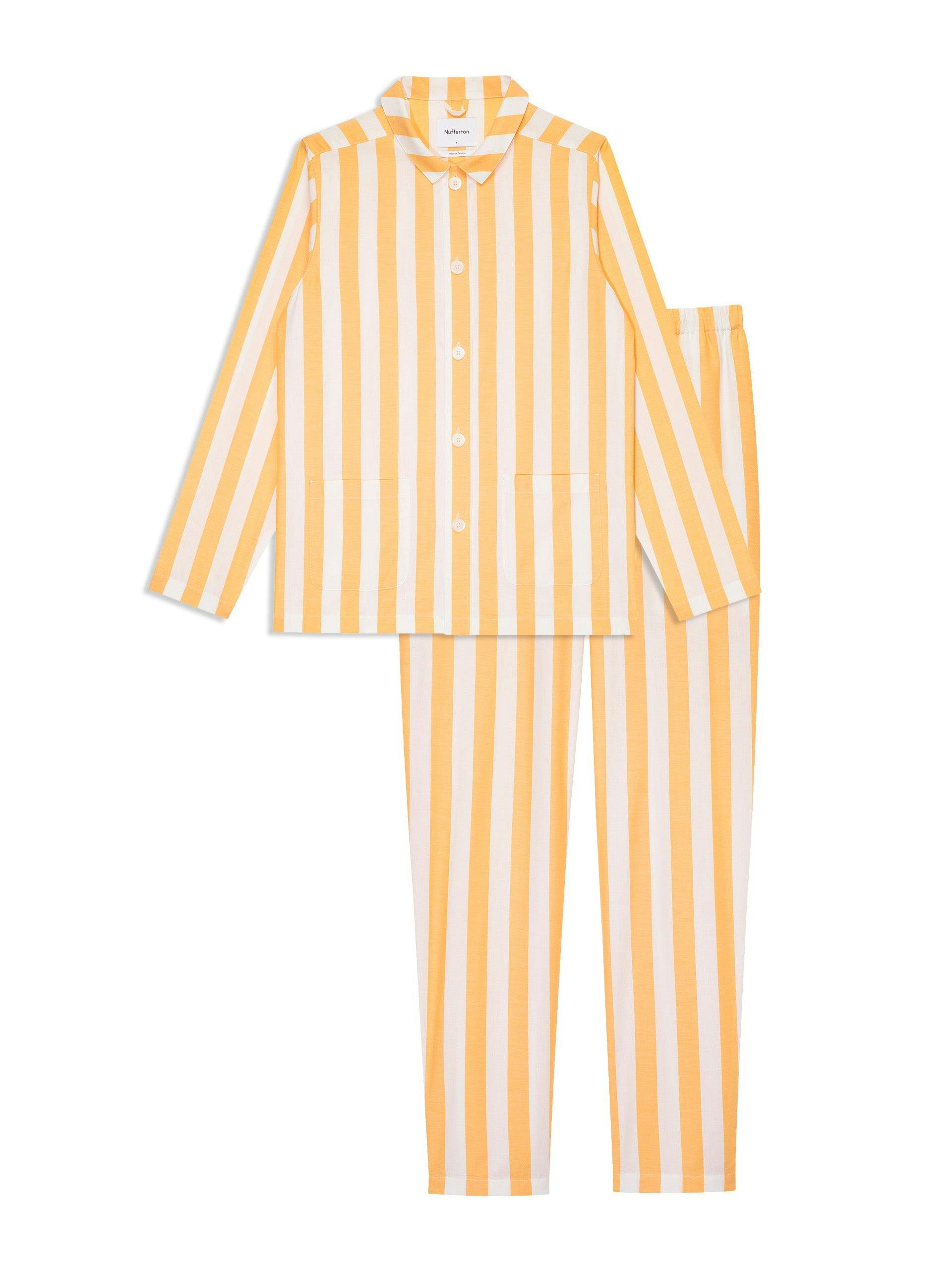 Mustard and white Uno stripe pyjama set