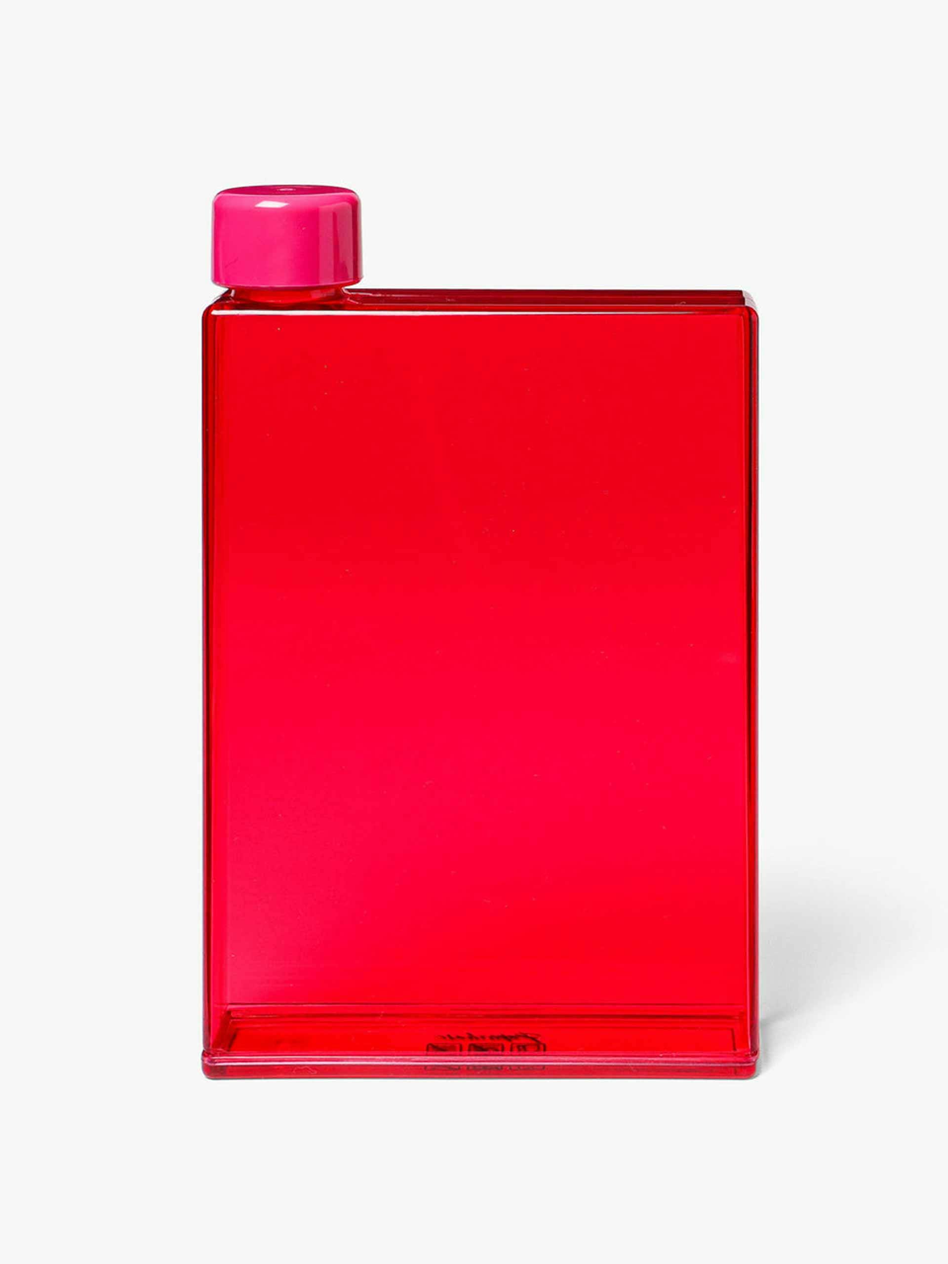 Red rectangle water bottle