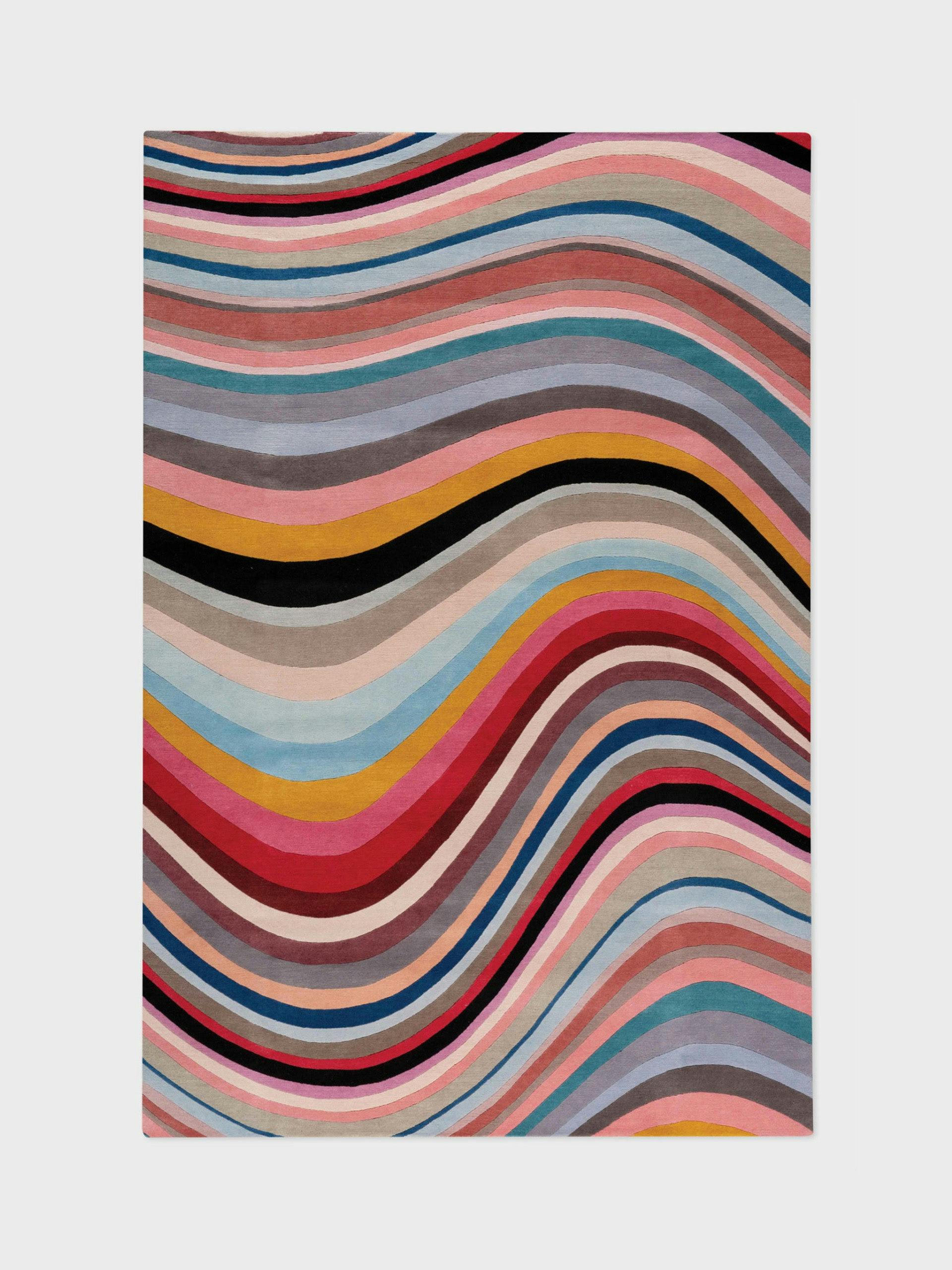 Multicolour swirl rug