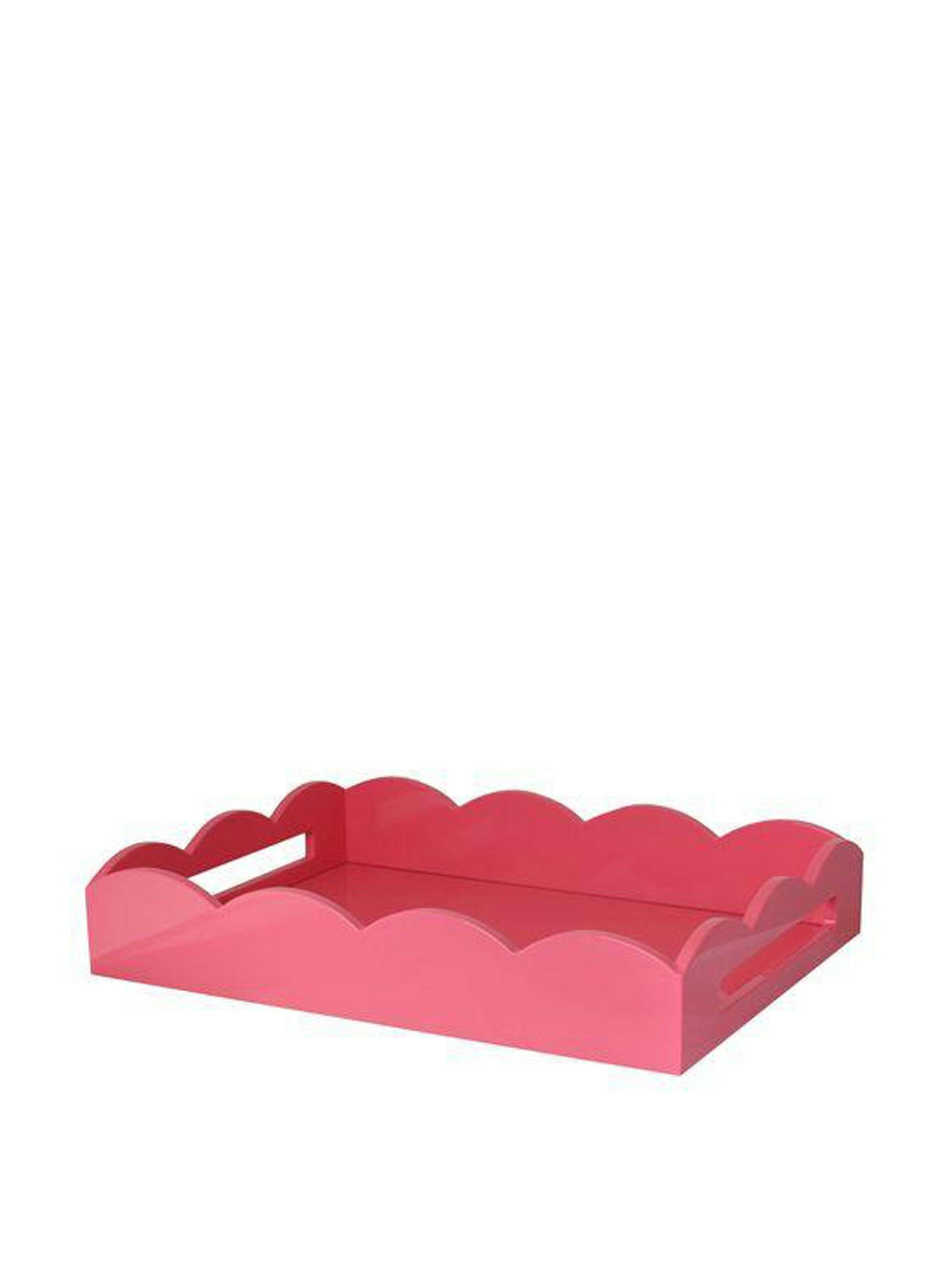 Pink medium scalloped tray