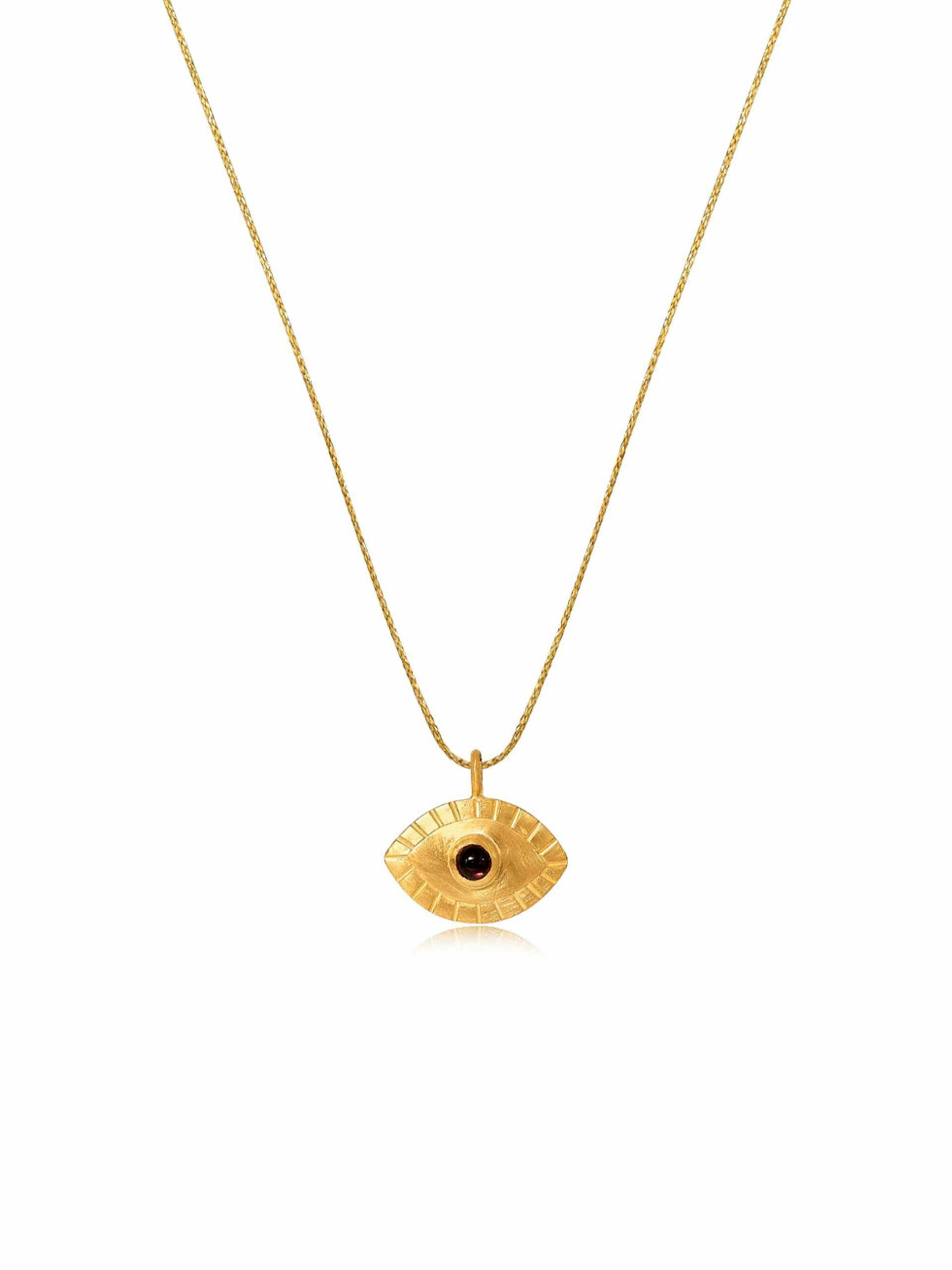 Gold and opal eye necklace