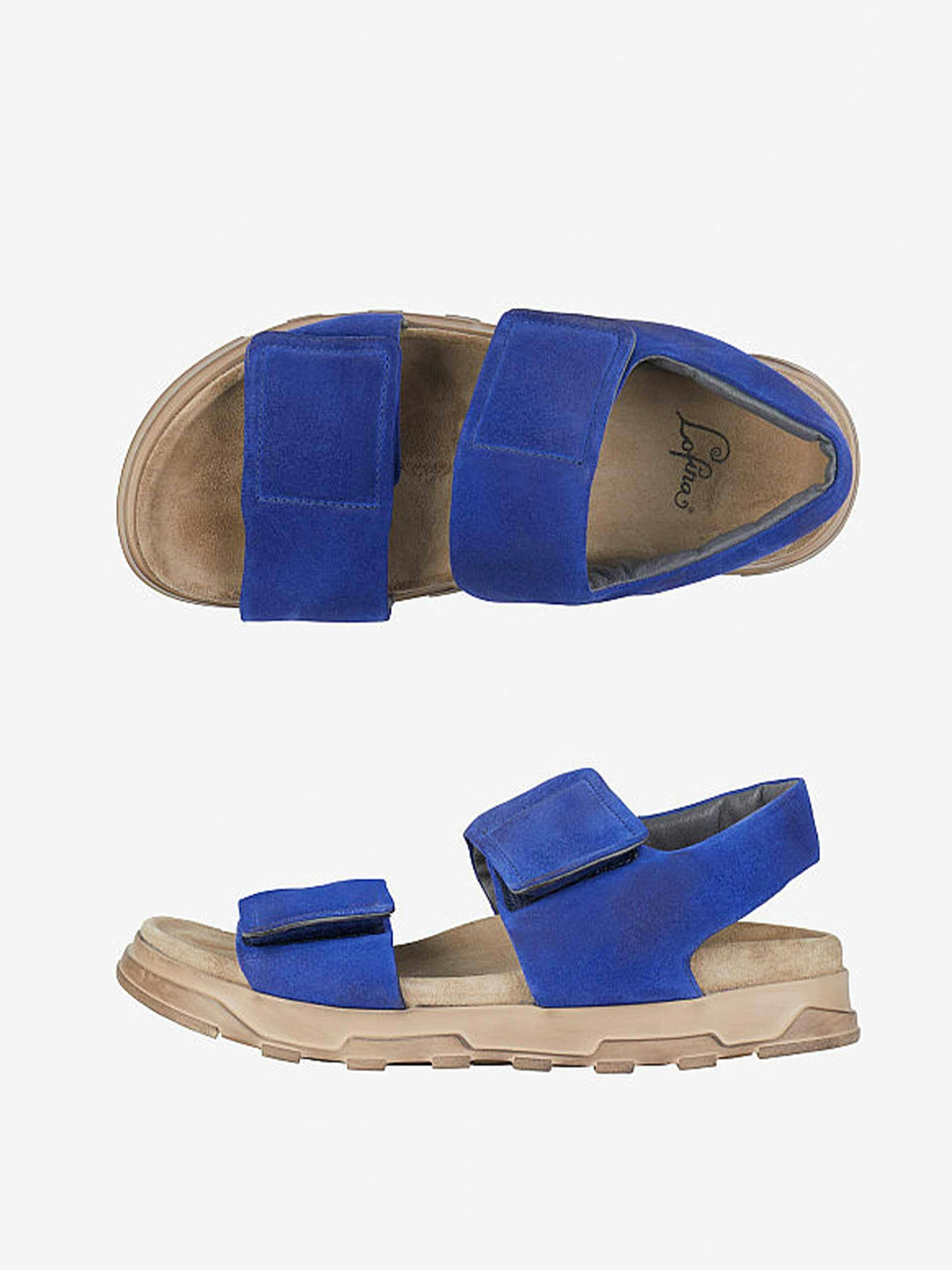 Blue chunky sandals