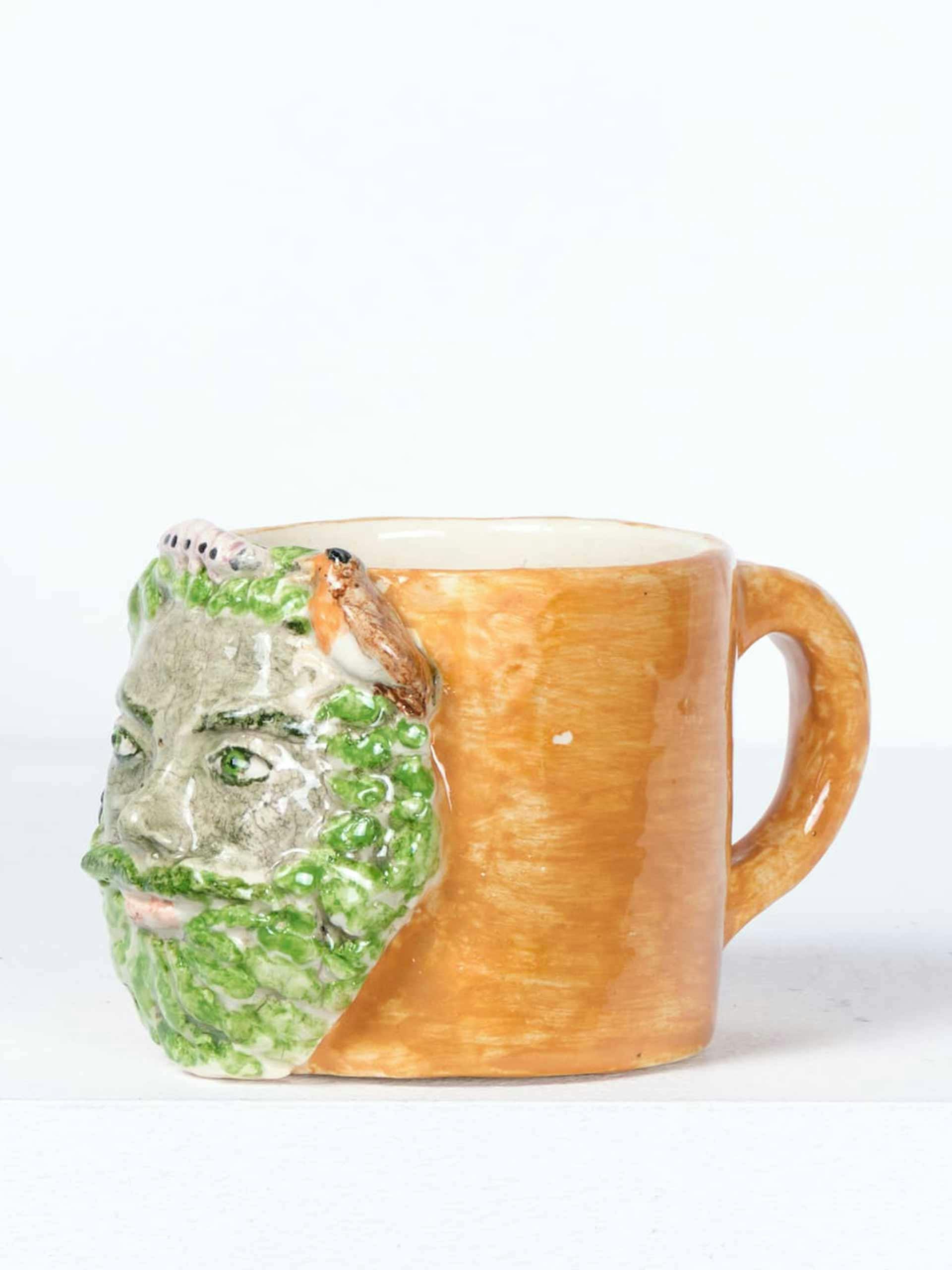 Green man mug