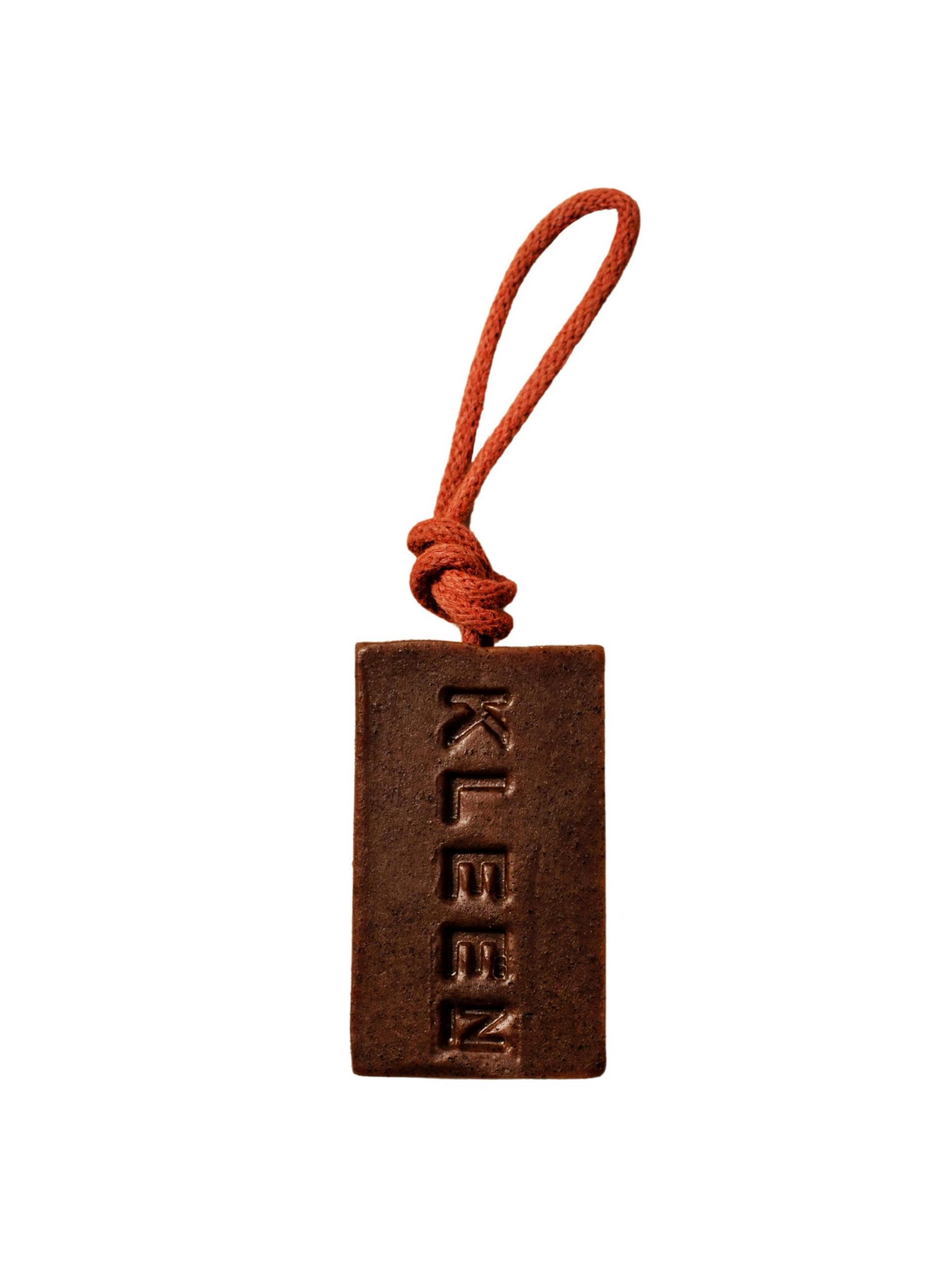 Coffee, orange and ginger soap on a rope
