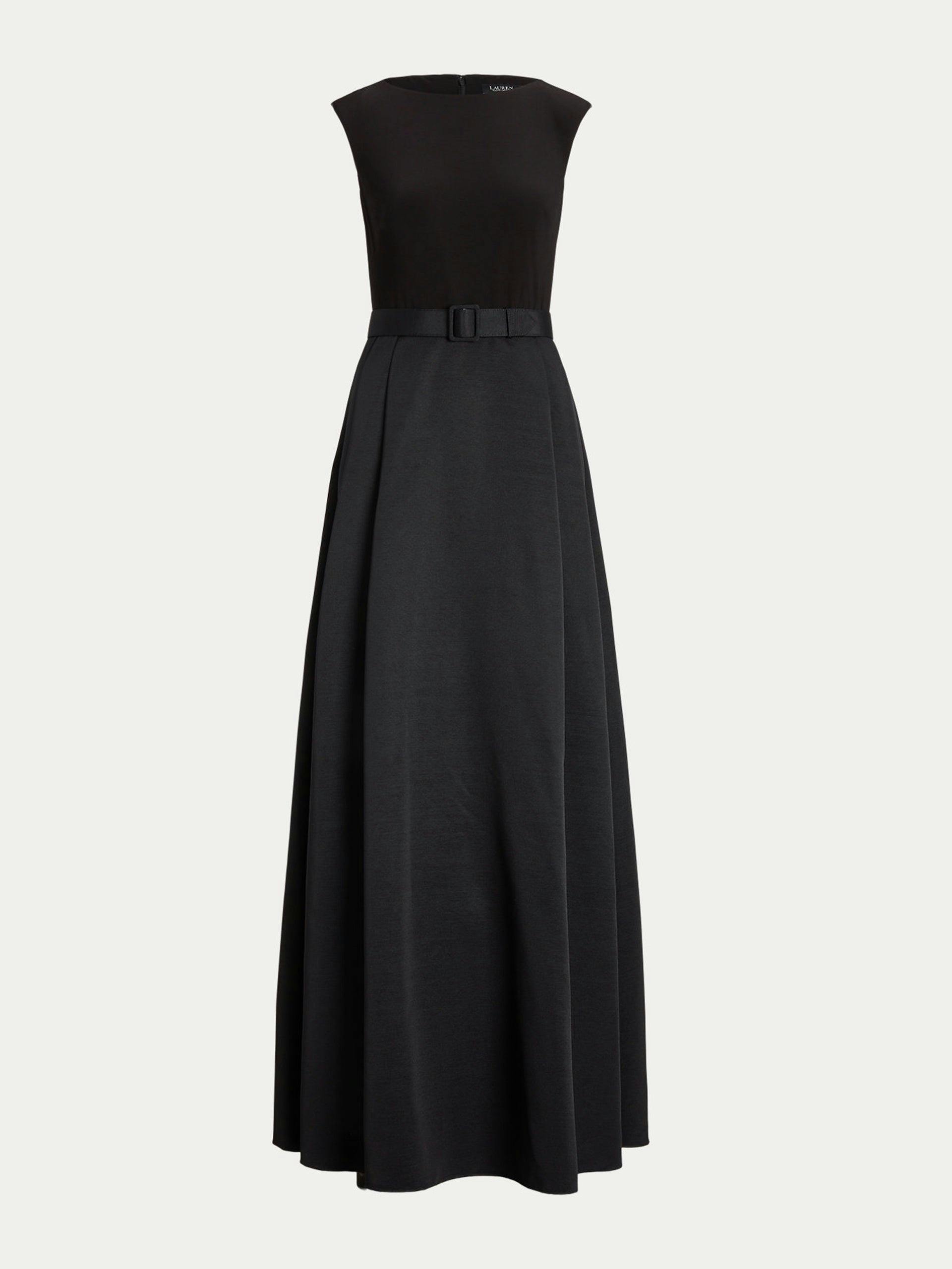 Belted jersey gown