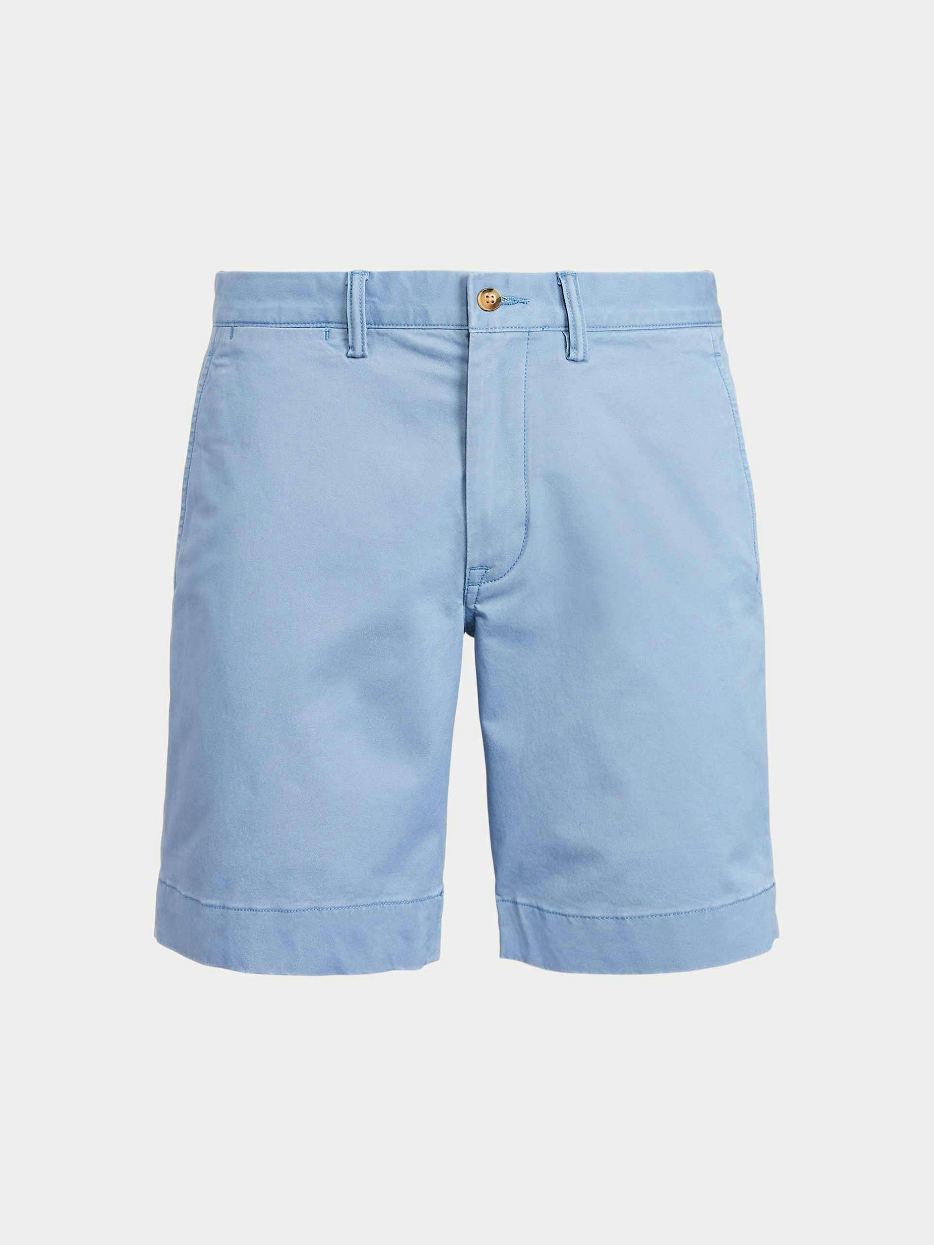 Blue straight-leg shorts