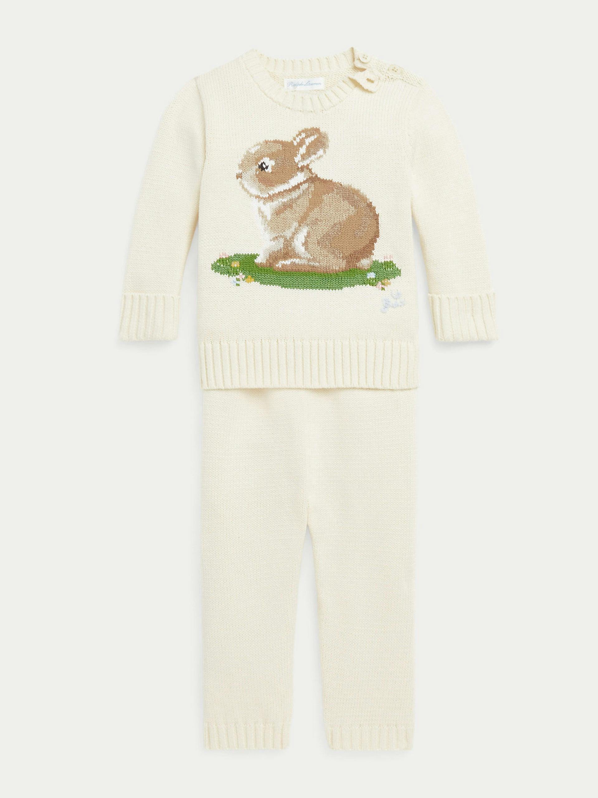 Rabbit cotton jumper and trousers set