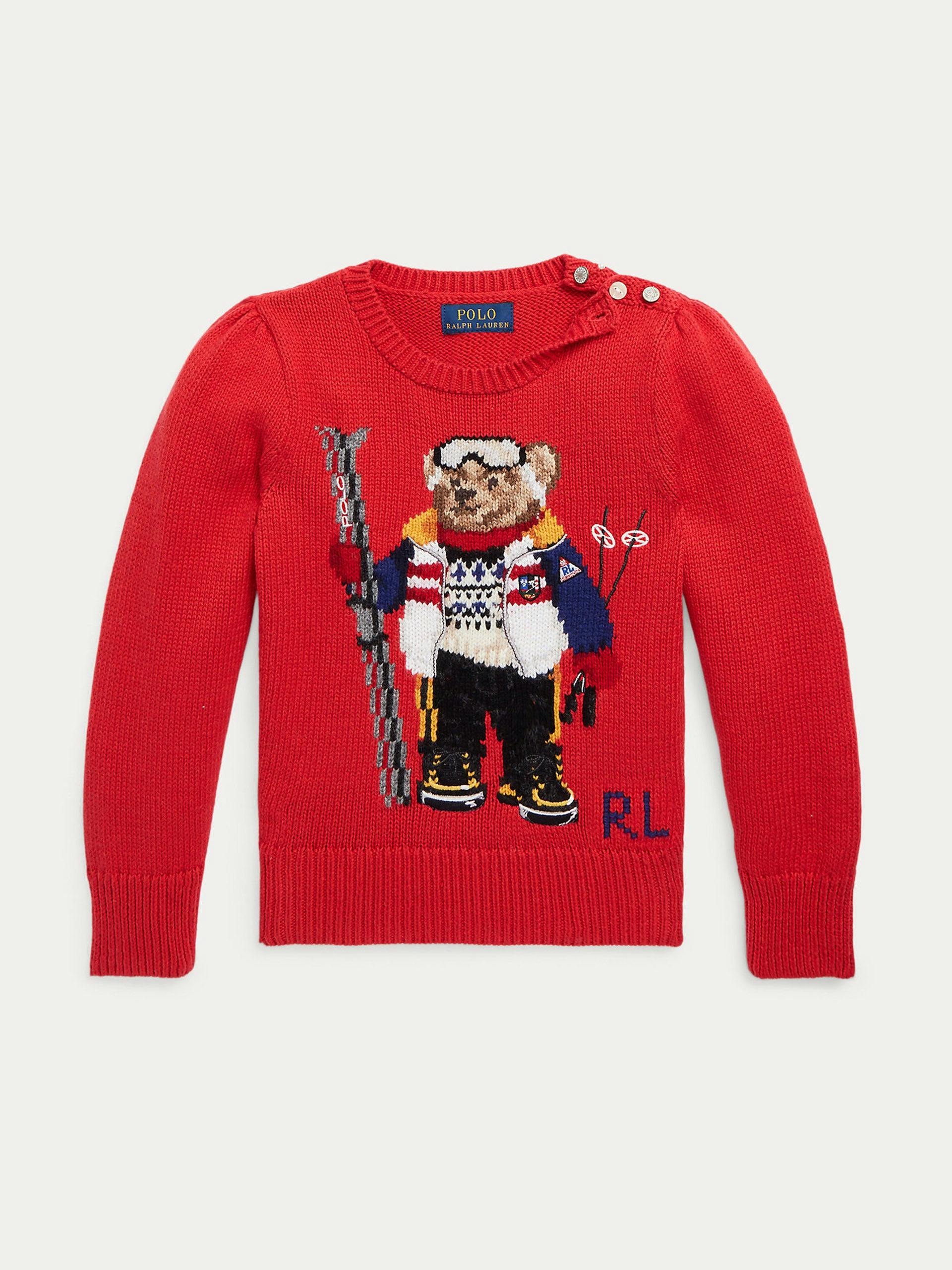 Polo bear cotton-wool jumper