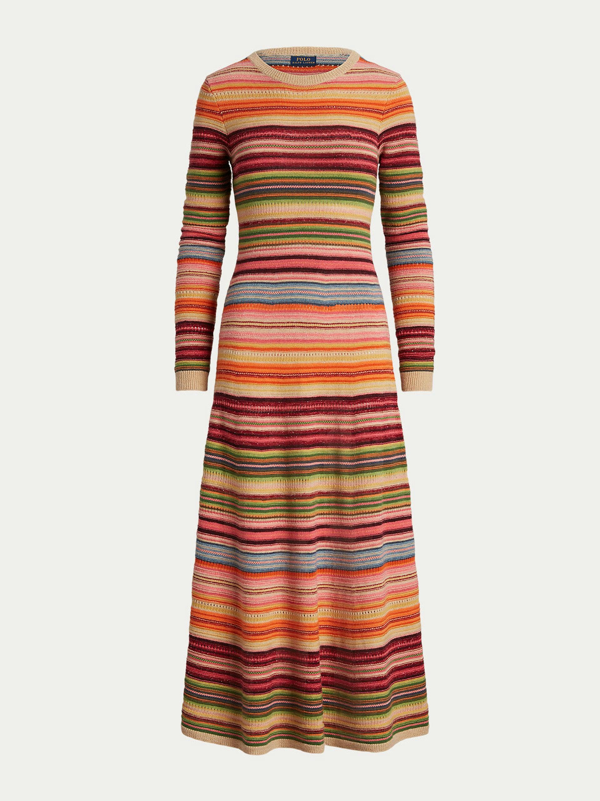 Multi-stripe jumper dress