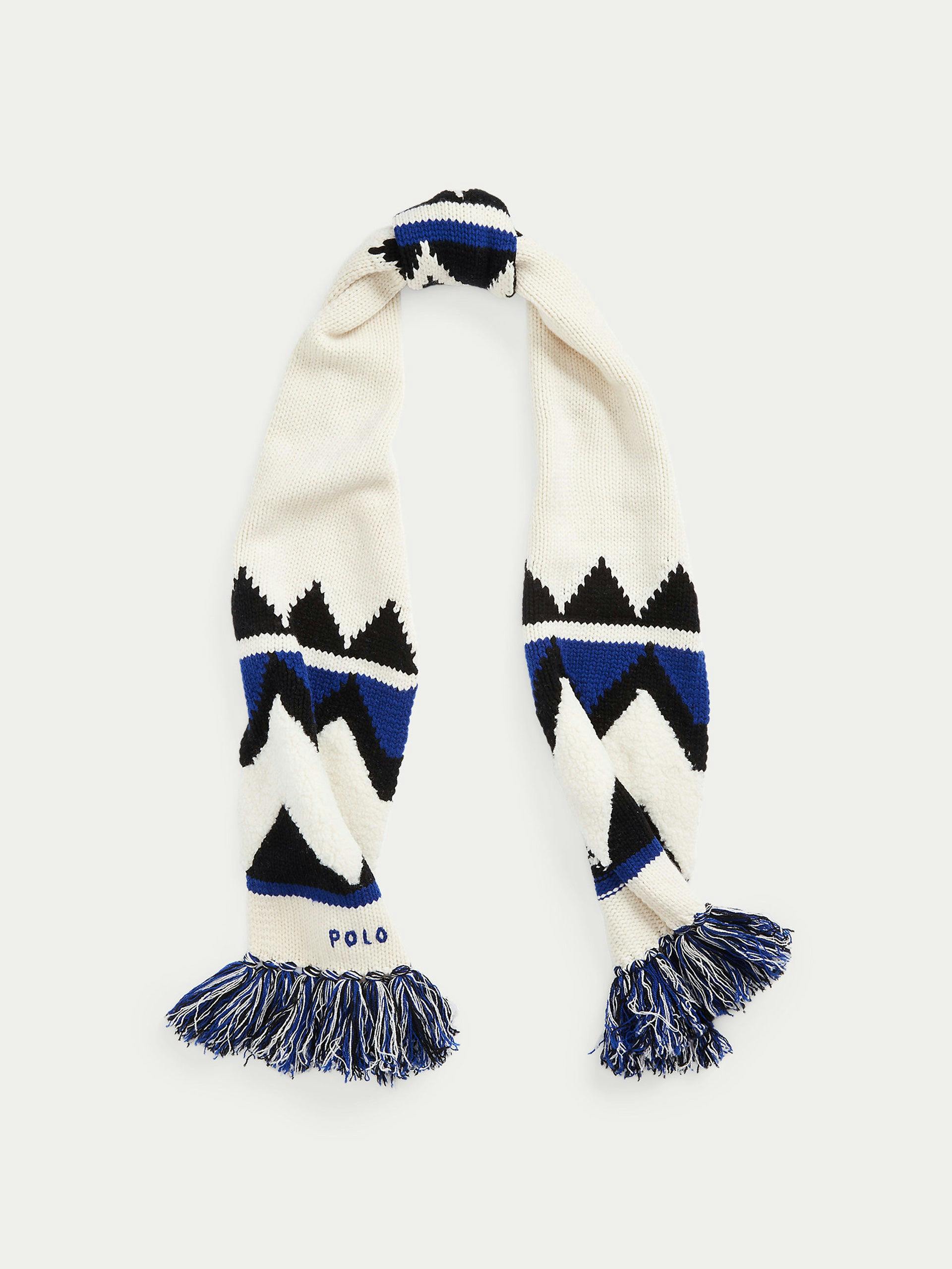 Geo-motif wool scarf