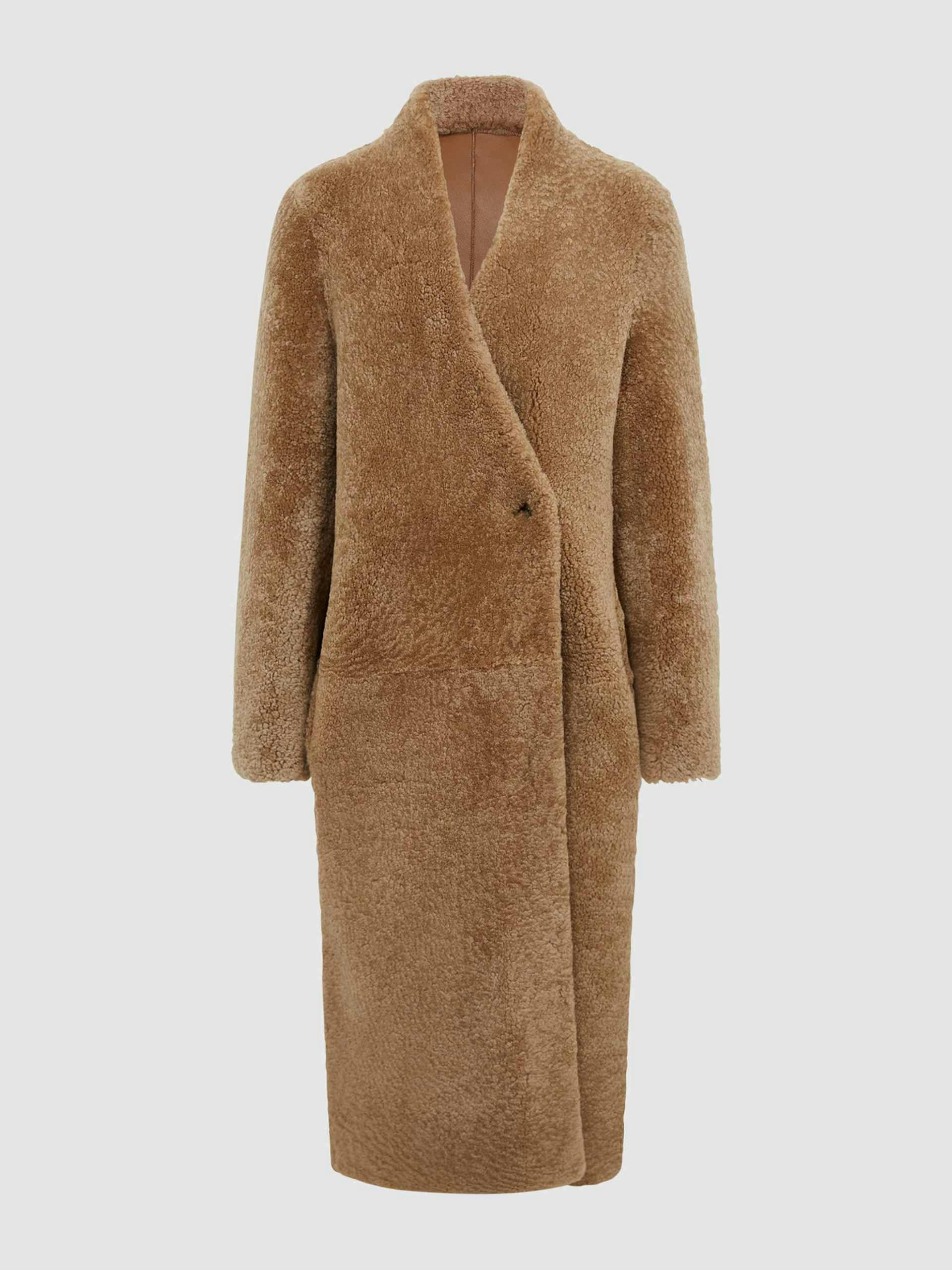 Neave reversible long shearling coat