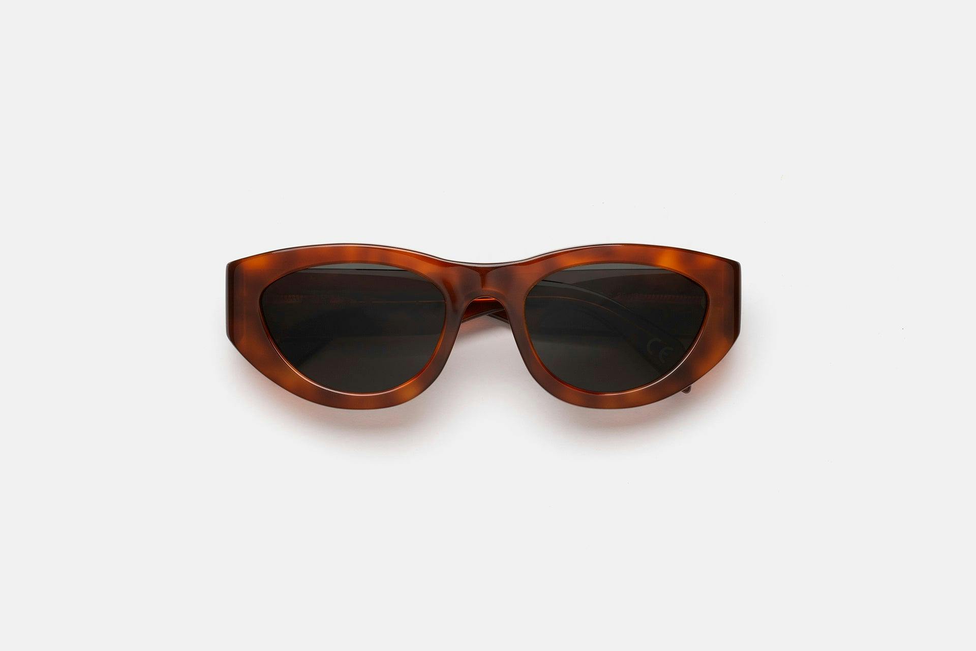Tortoiseshell rounded cat-eye sunglasses