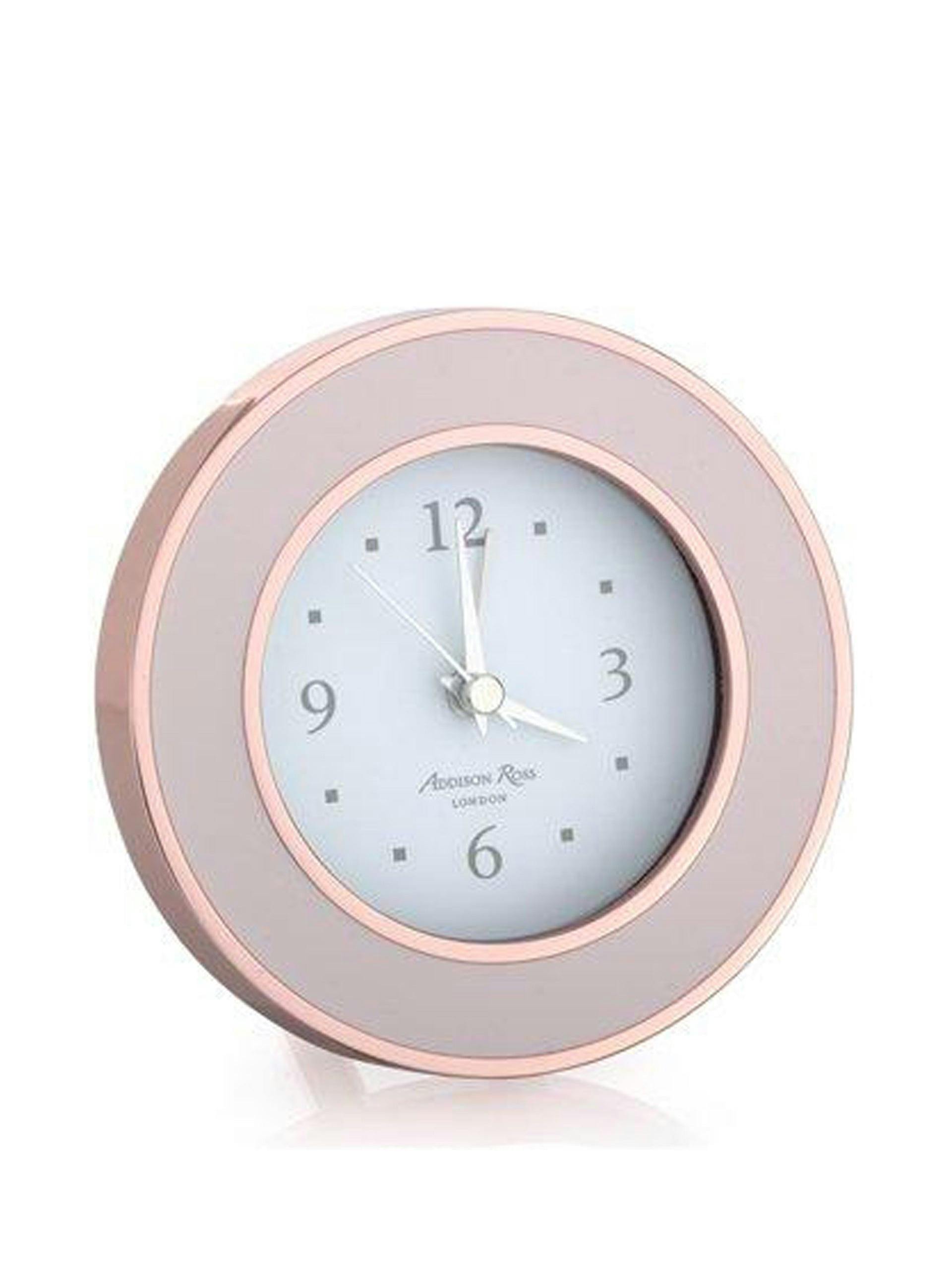 Pink and rose gold alarm clock