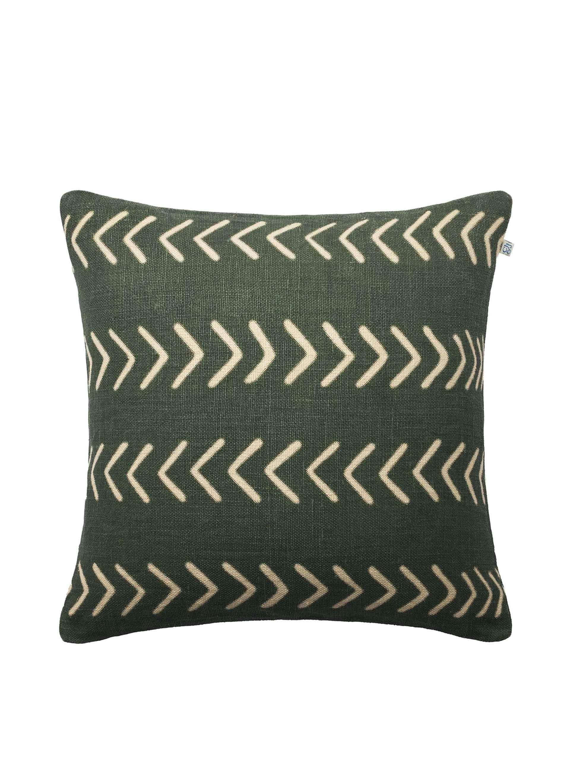Green arrow pattern cushion