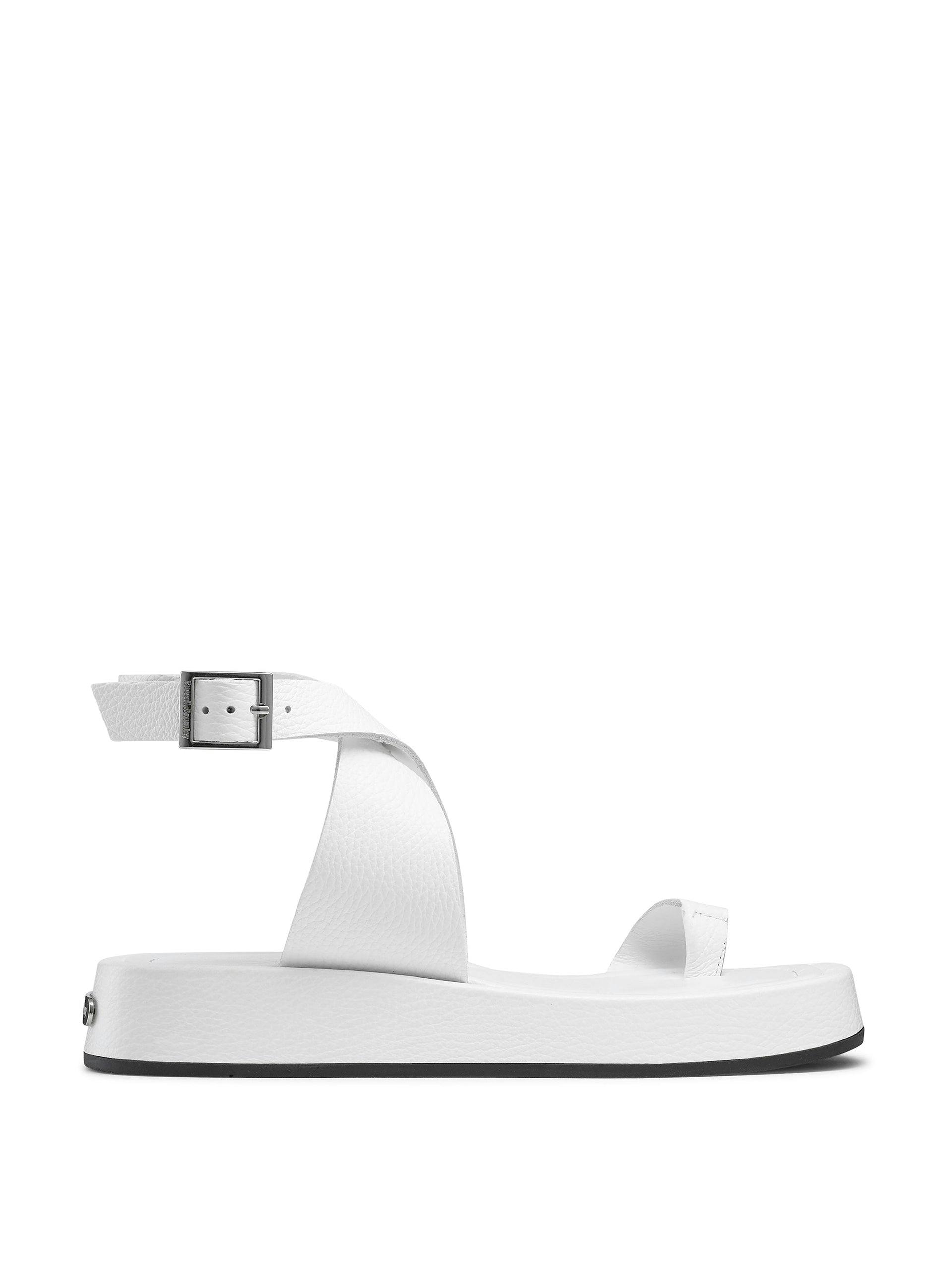 White Toetally flatform sandal