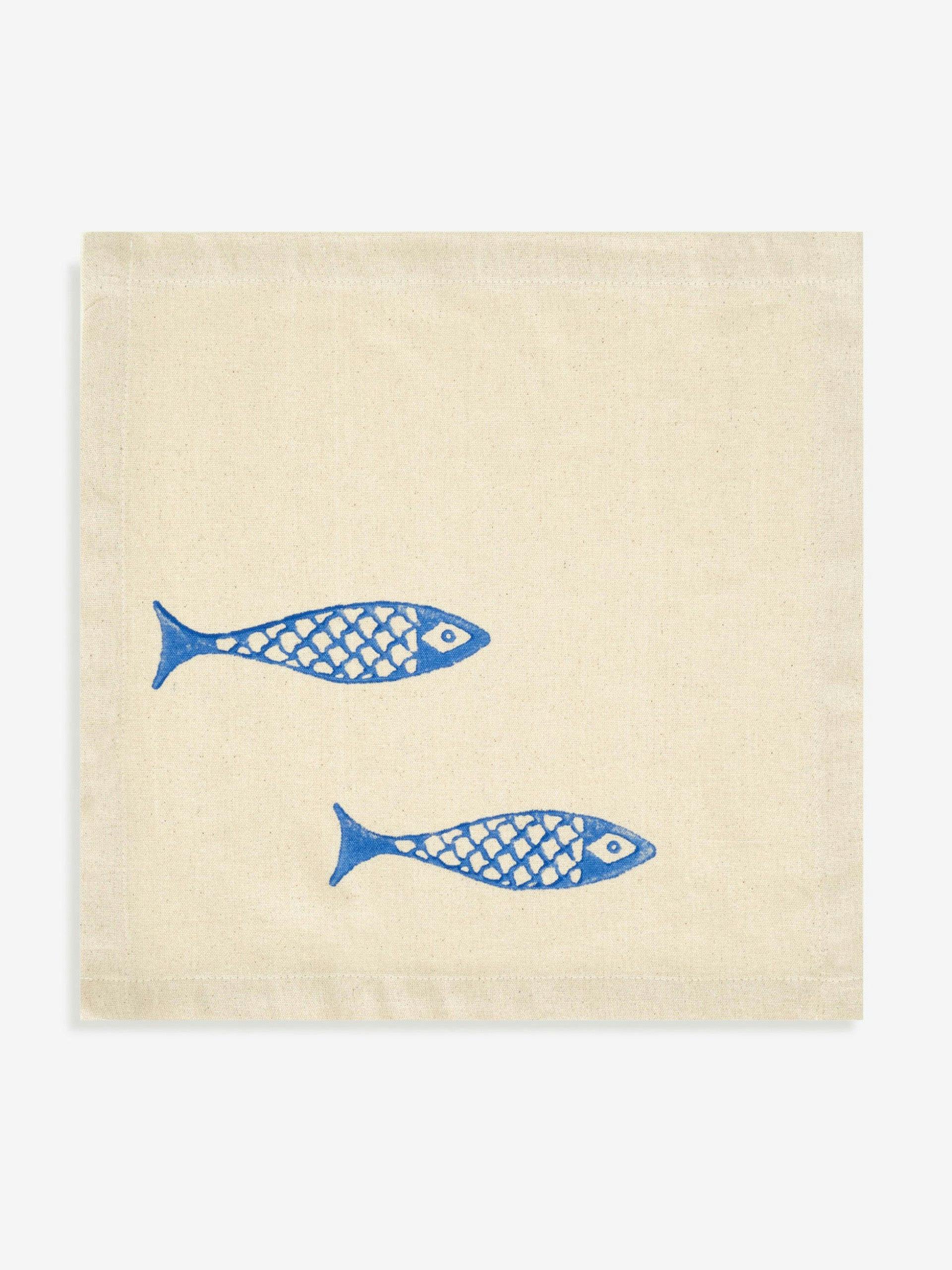 Fish printed napkins (set of 4)