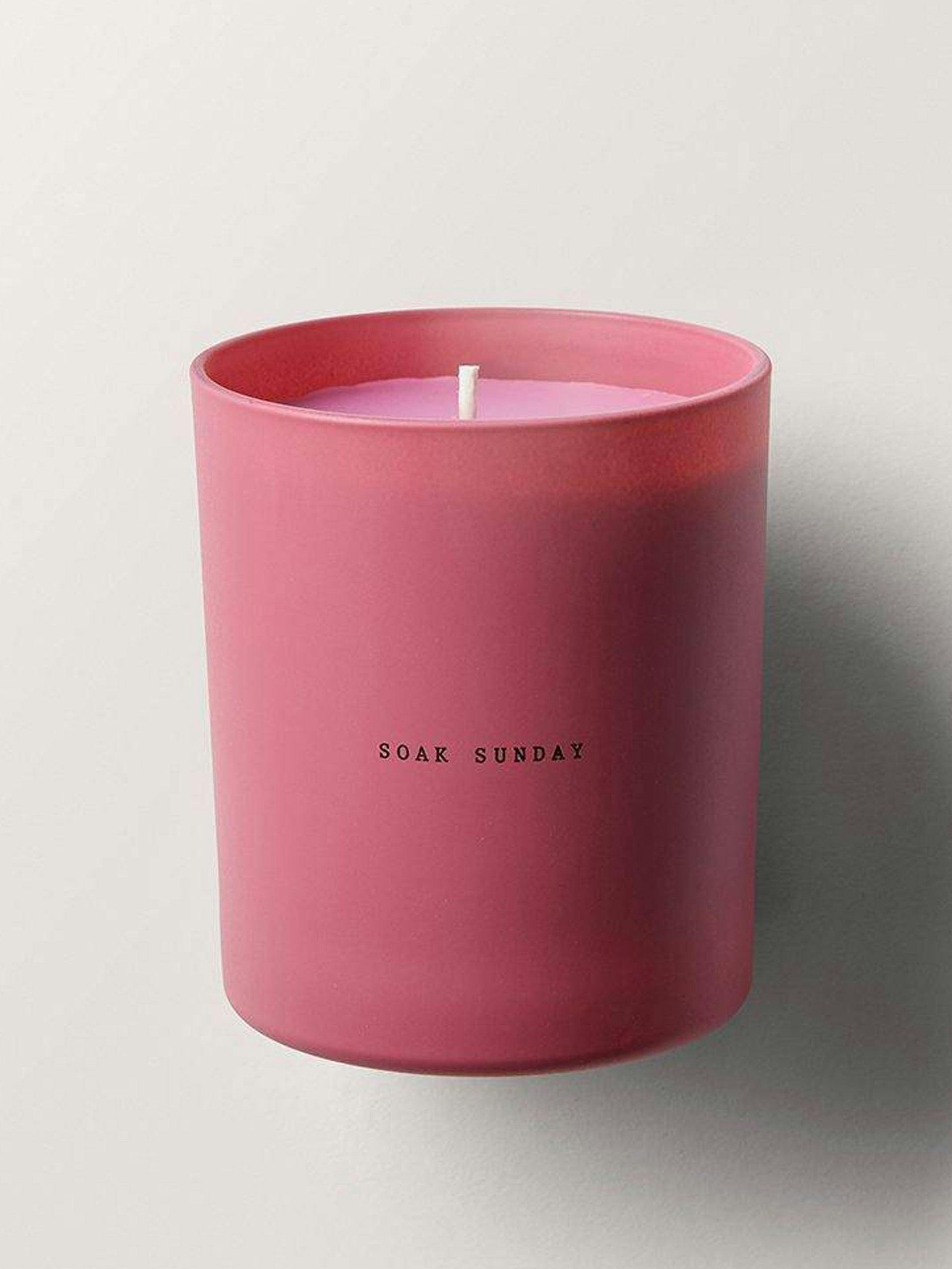Rose & sea salt scented candle
