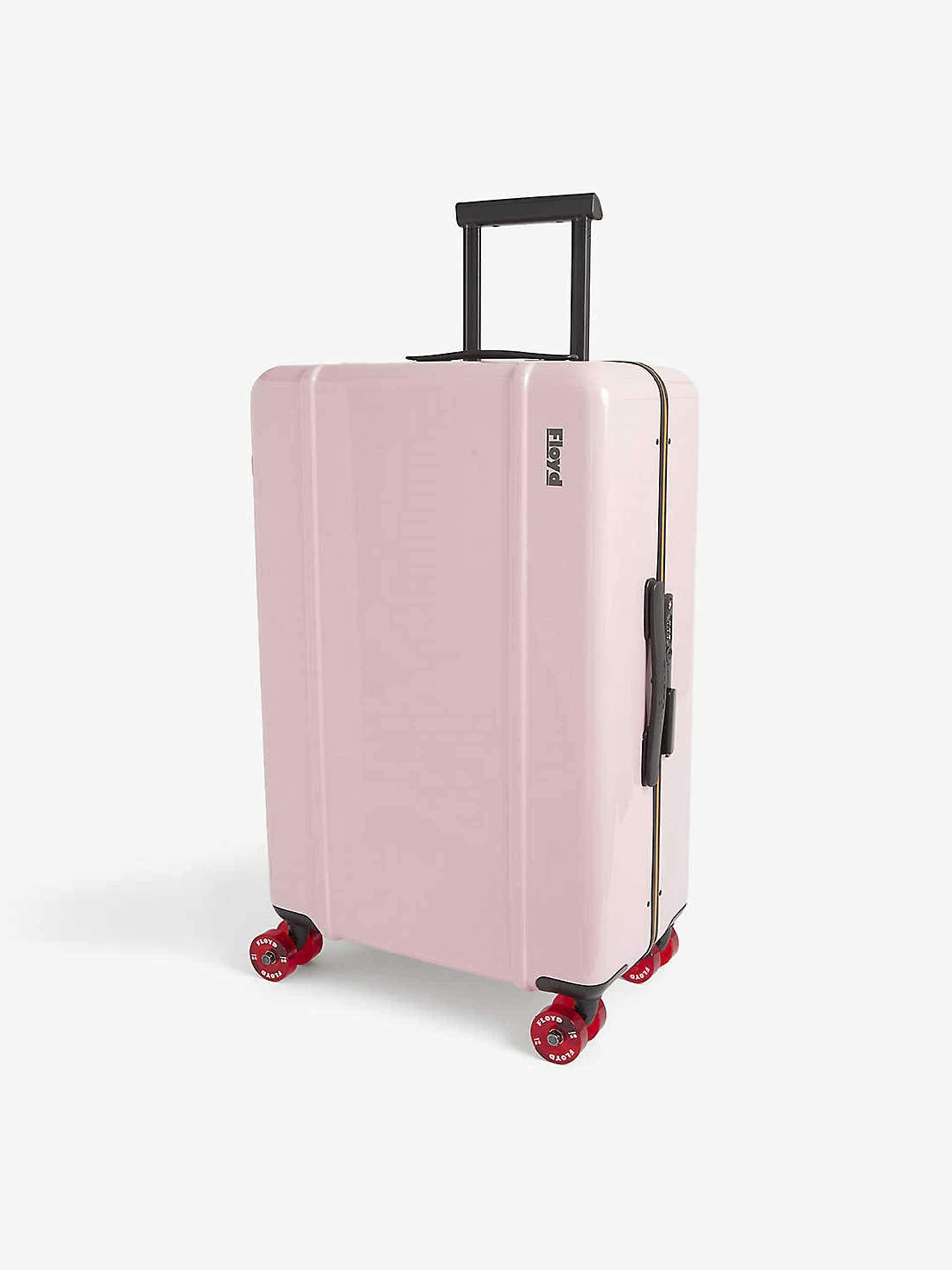 Pink shell suitcase