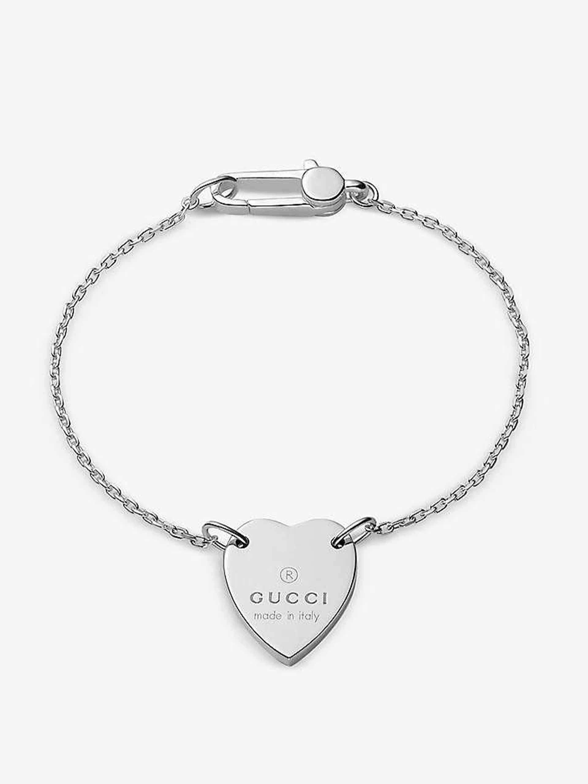Trademark bracelet with heart pendant