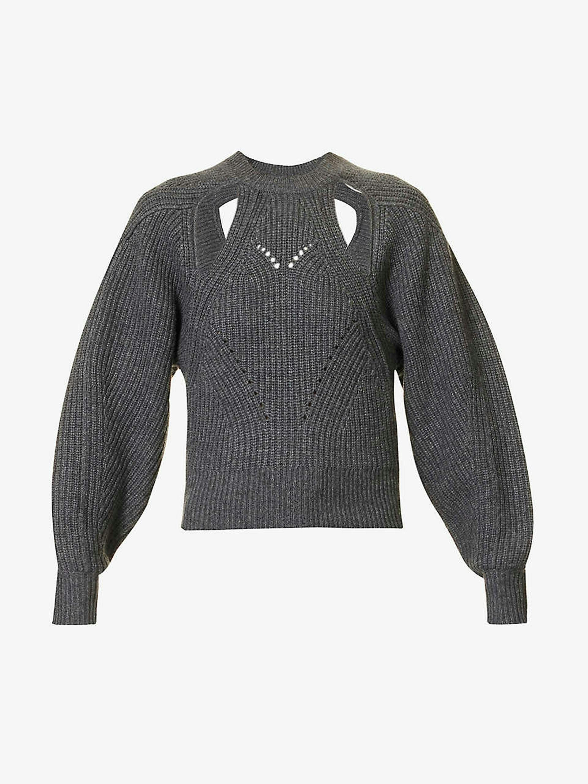 Palma cut-out wool-cashmere blend knitted jumper