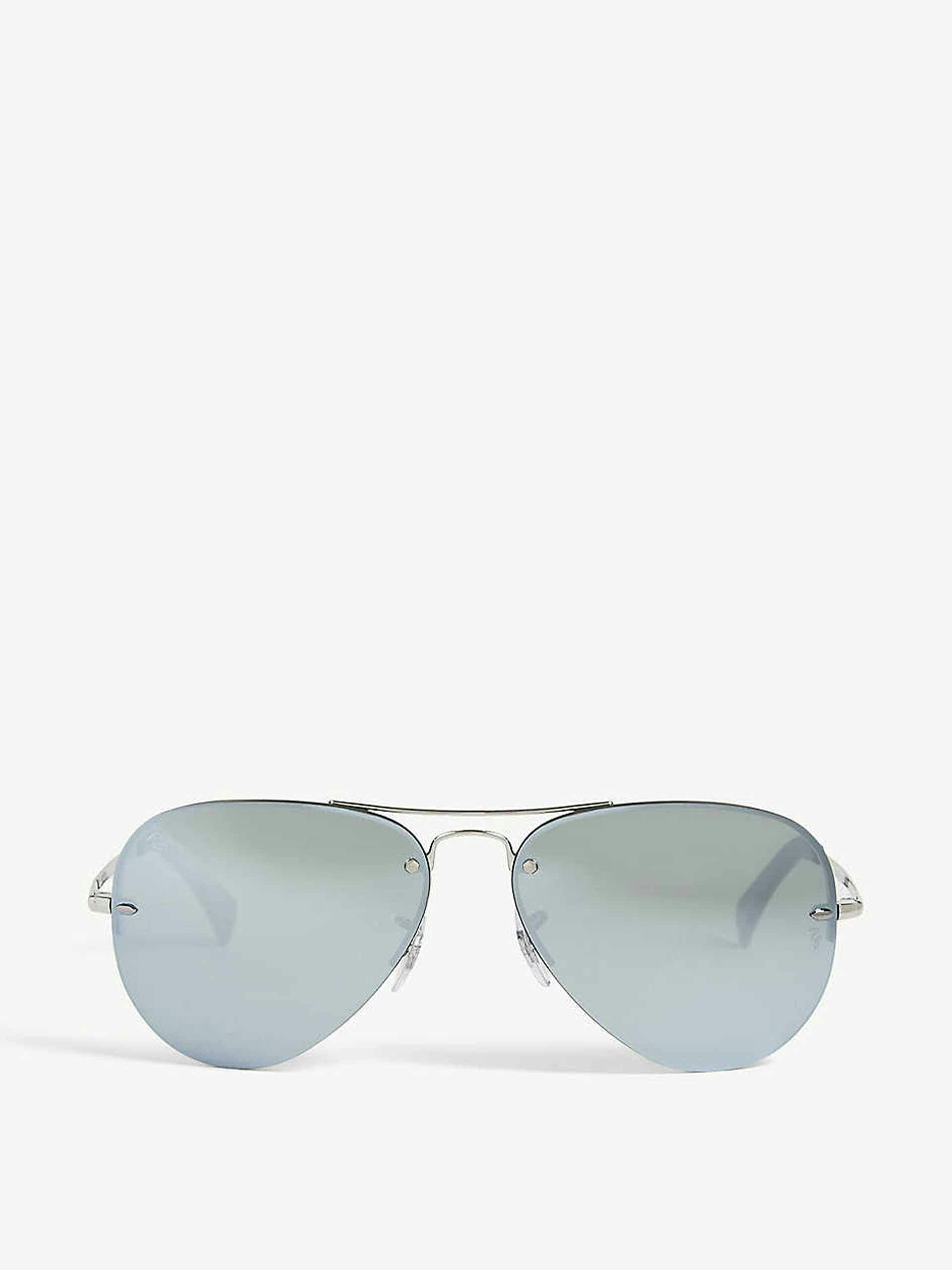 RB3449 silver-toned aviator sunglasses