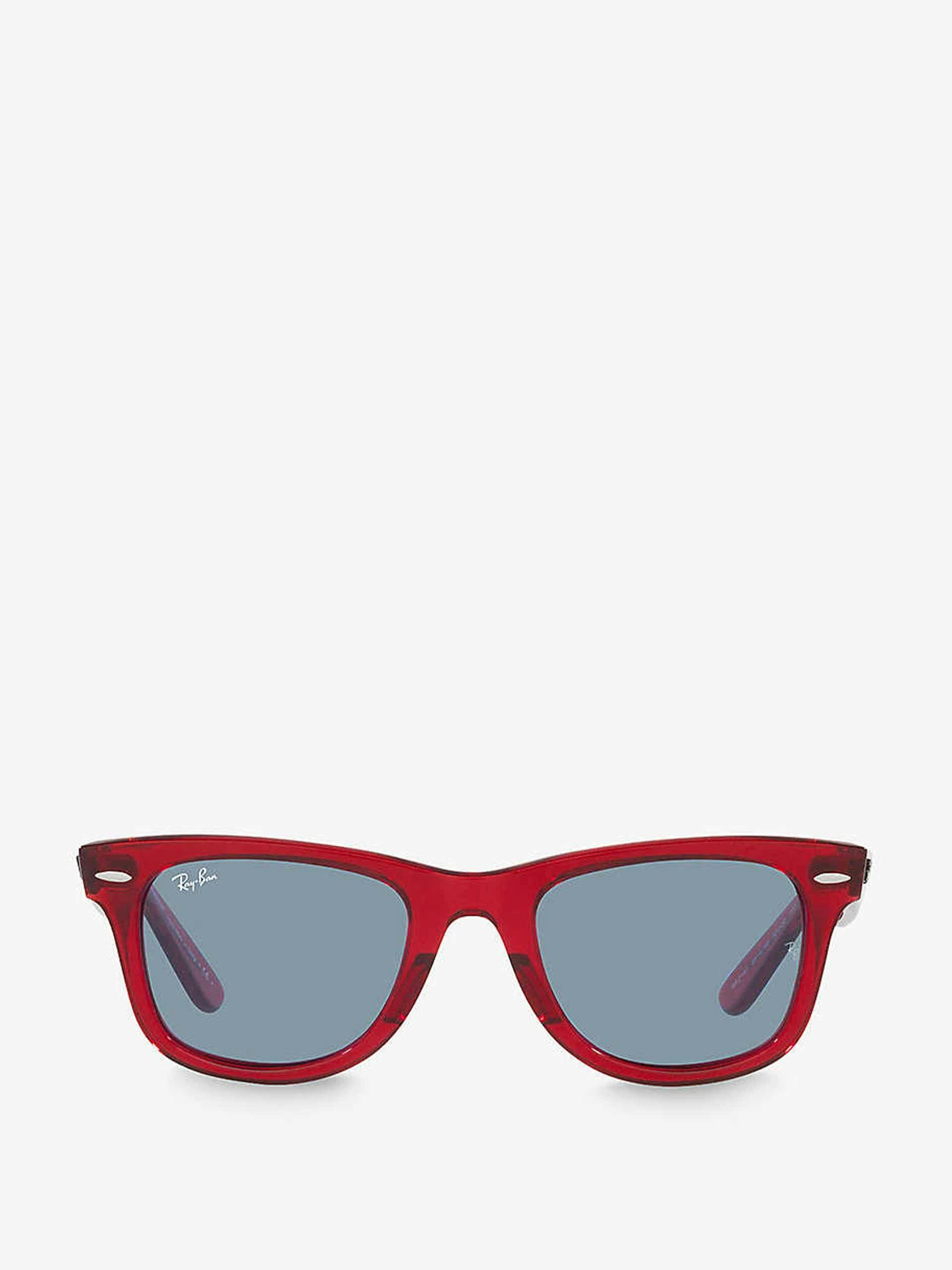 Red square-frame sunglasses