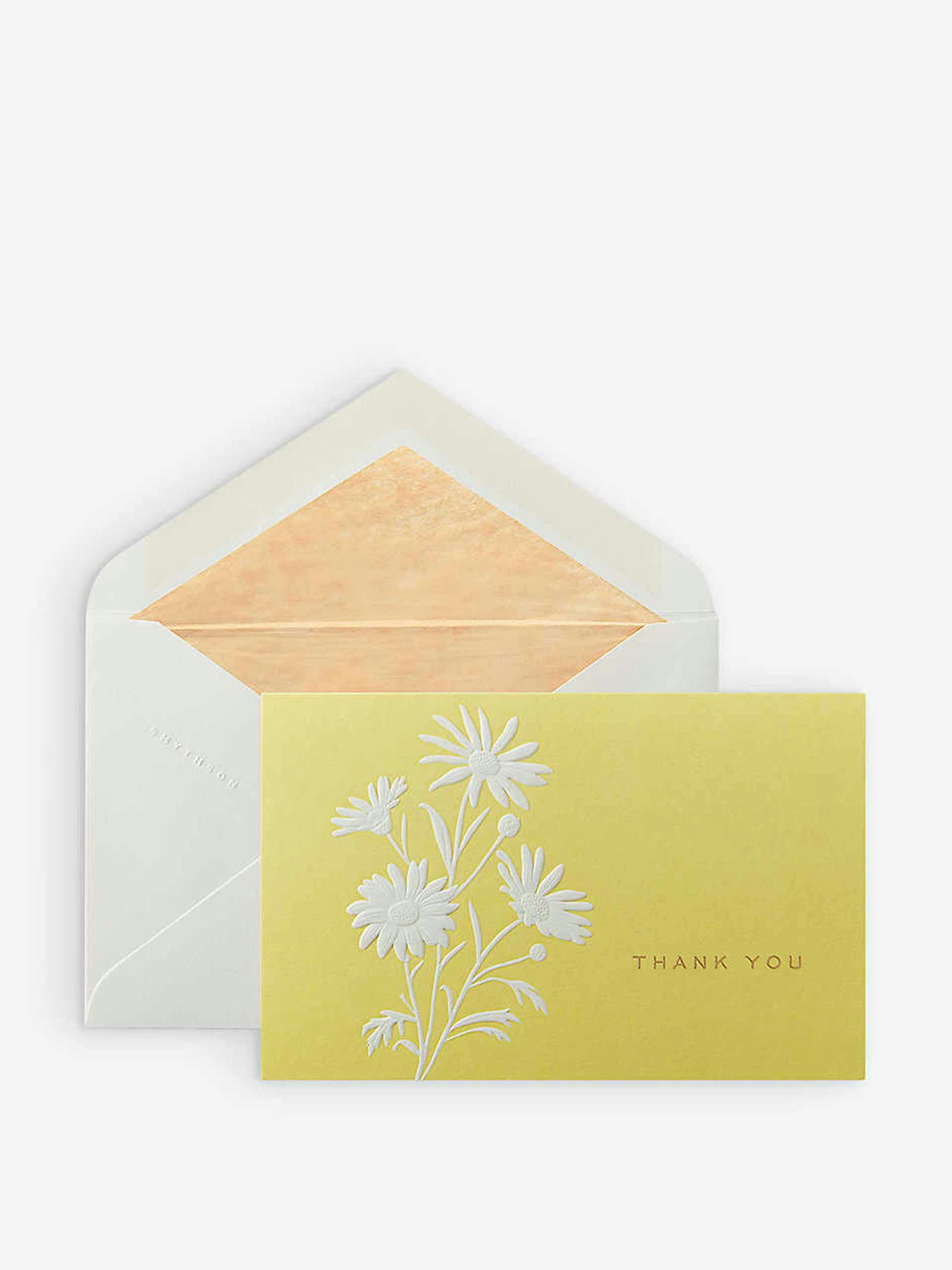 Yellow floral thank you cards (set of 10)