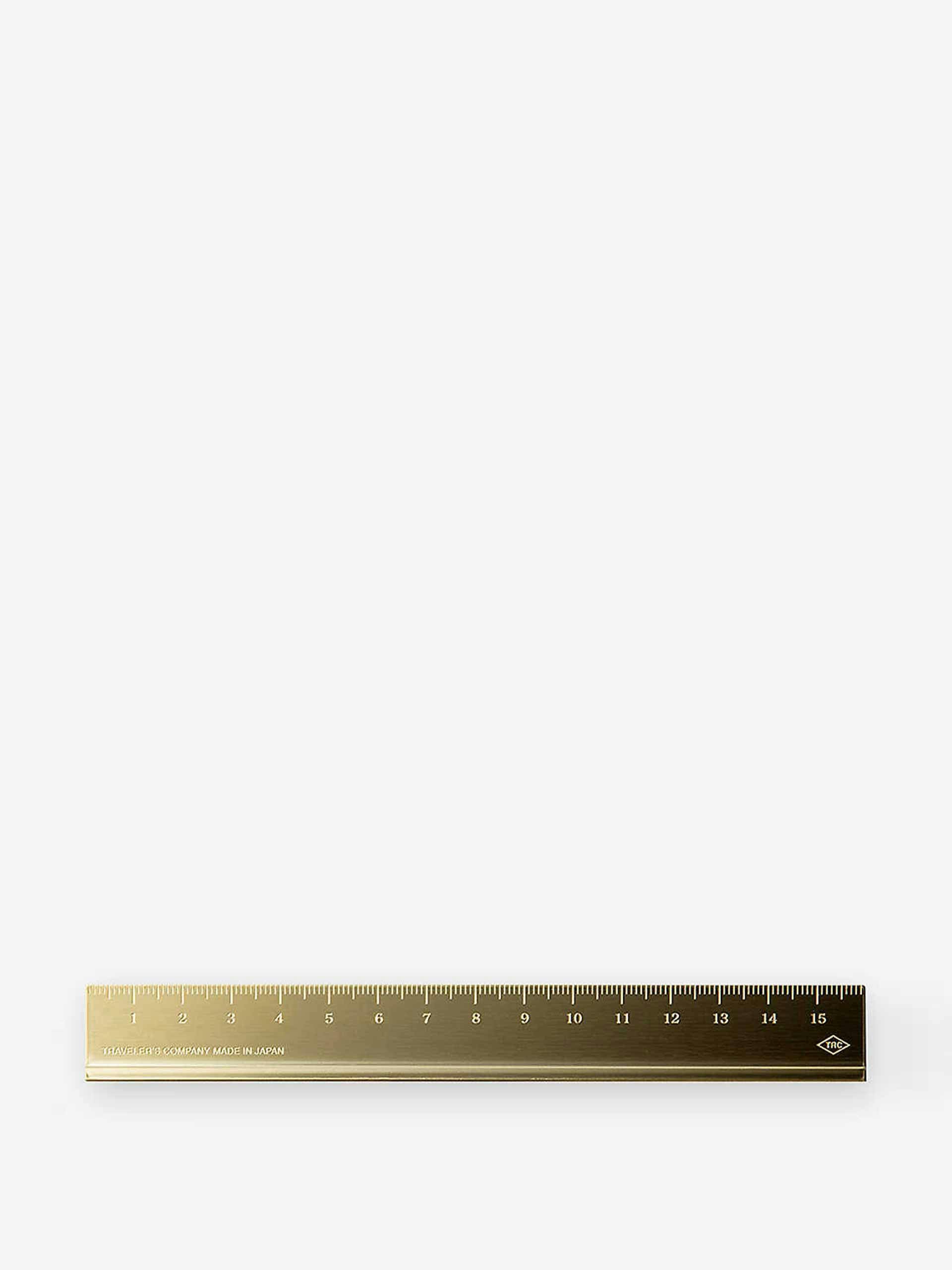 Engraved solid brass ruler 15cm