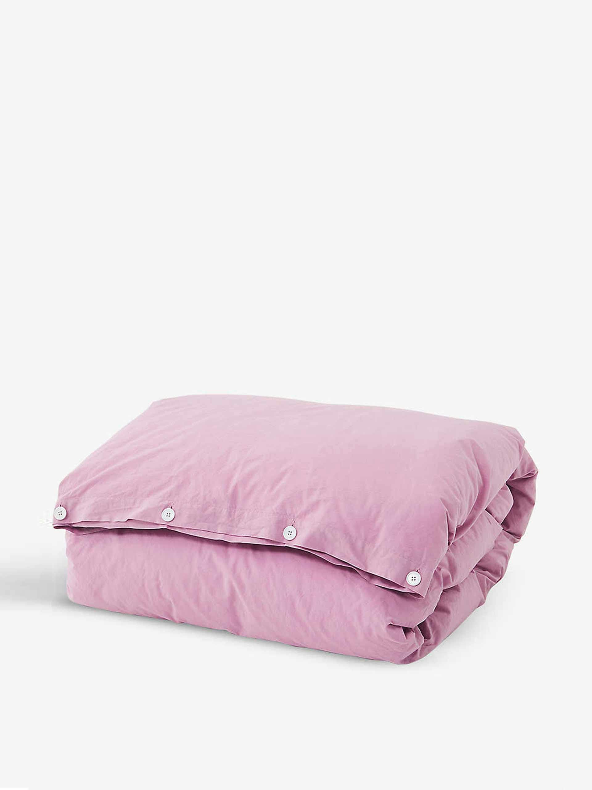 Pink organic cotton duvet cover