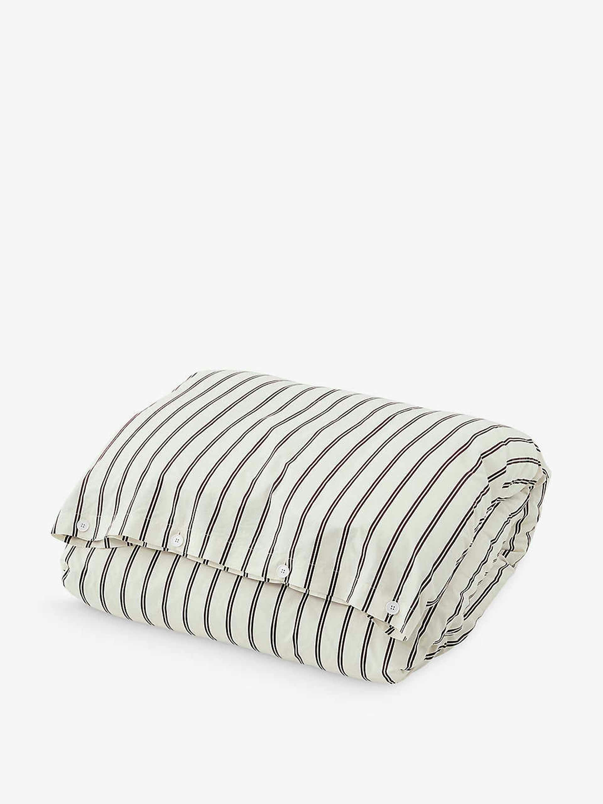 Tekla stripe-print organic cotton-percale double duvet cover