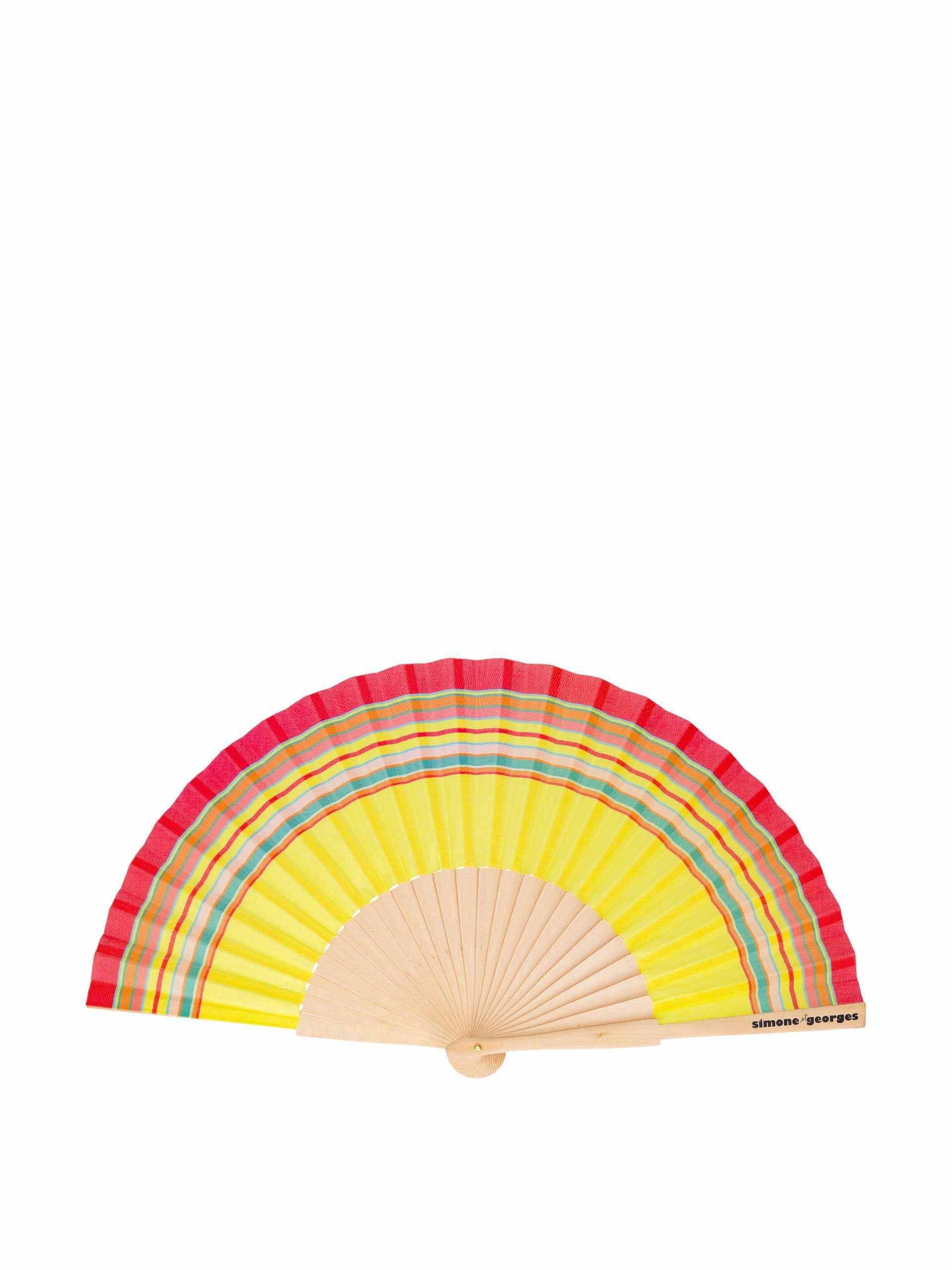 Cotton and wood hand fan