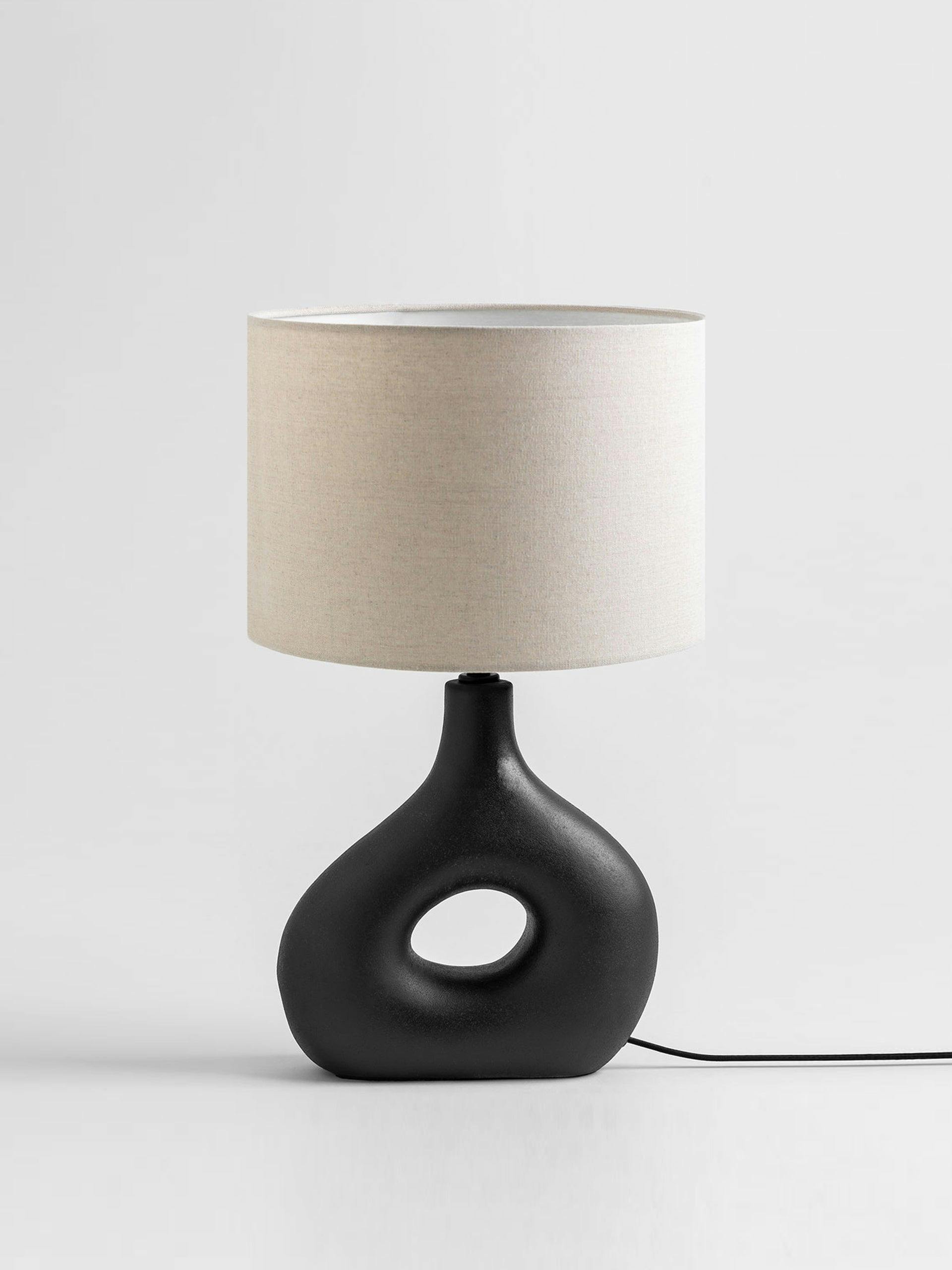 Ceramic curved table lamp