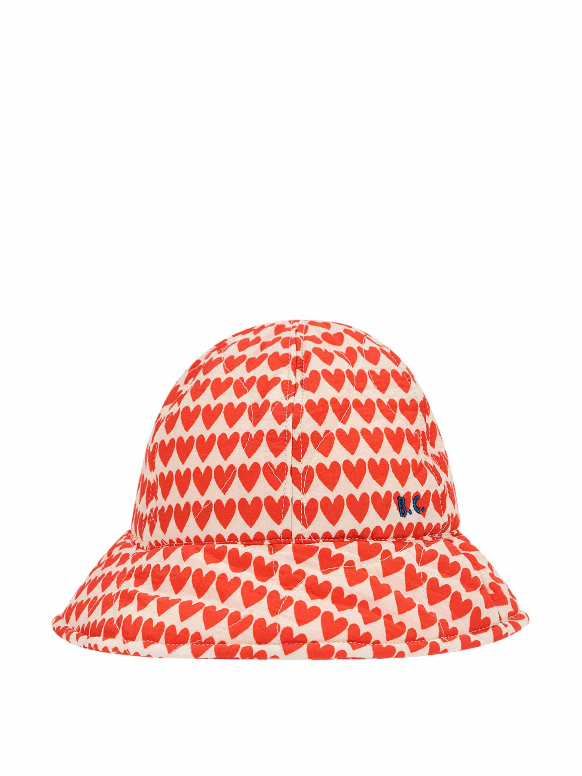 Pink and red heart hat