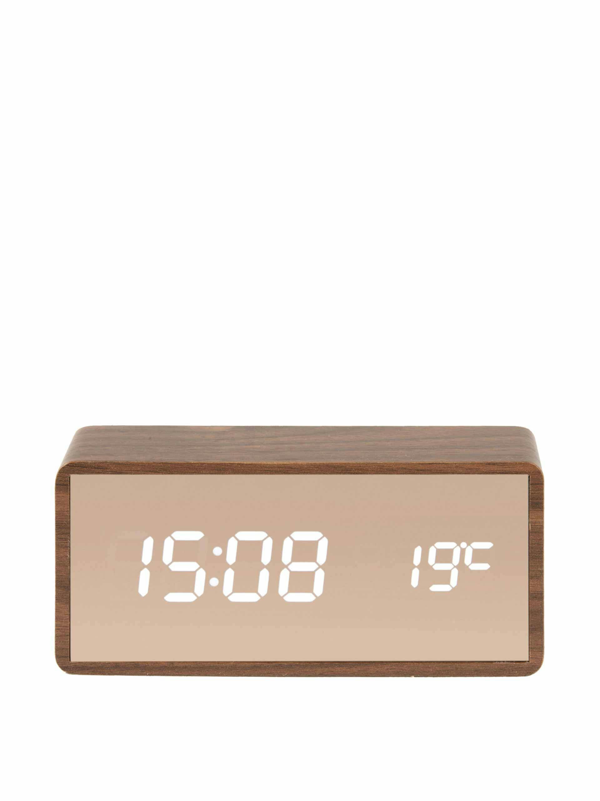 Wooden LED alarm clock