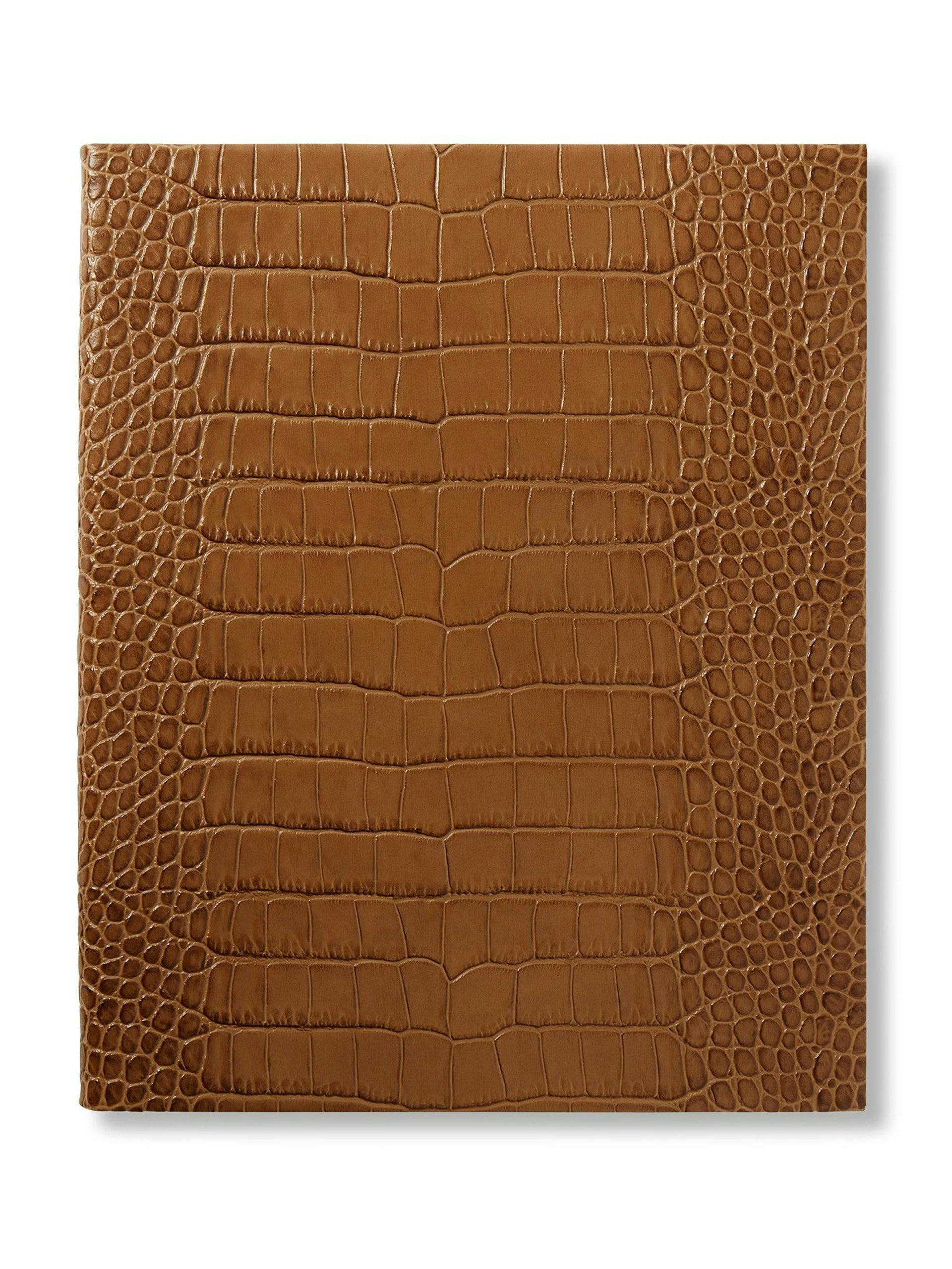 Personalised crocodile leather notebook